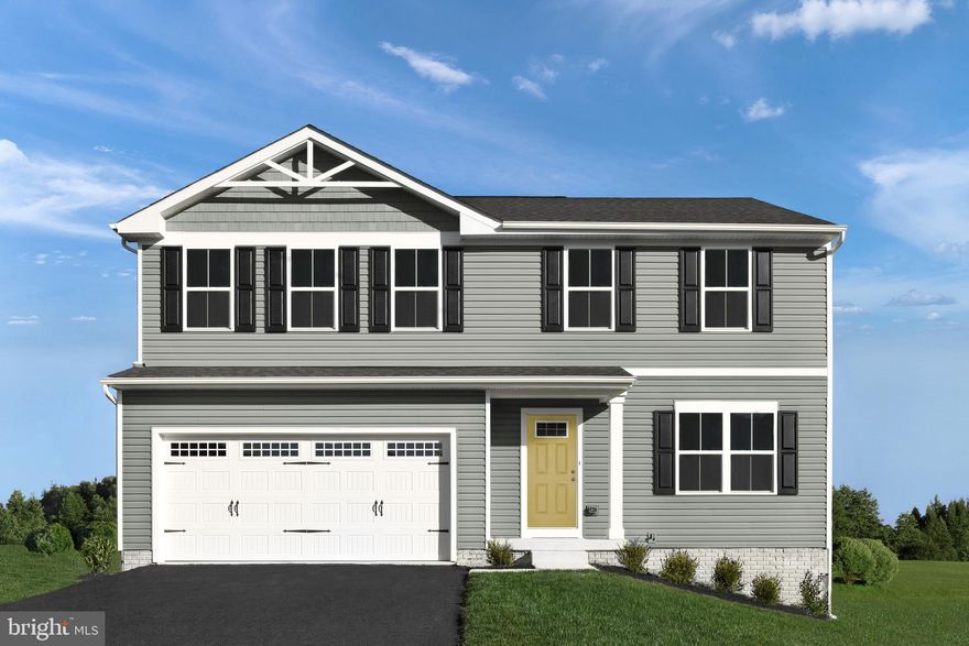 Welcome to the TO BE BUILT CEDAR at Cardinal Pointe! Enjoy the included home warranty, level homesites, all included appliances, included washer and dryer, and not to mention gorgeous views! The Cedar (our most popular selling floorplan) single-family home blends function and elegance. Enter the foyer and head to the great room, which flows effortlessly into the gourmet kitchen with a spacious island, and the dining area. Beyond that, a hall leads to a powder room and flex space that can be converted into a home office, hobby room, or extra play space. Upstairs 3 of the 4 bedrooms boast walk in closets. Your laundry room is placed conveniently upstairs and includes your new washer and dryer. Your luxurious owner's suite features lots of living space, a huge walk-in closet, and a double vanity bath. A basement is optional depending on homesite. The Cedar is must-see!
Explore Cardinal Pointe Today - Spring Mills school district, 1 mile off I-81, and less than 20 minutes from Hagerstown. Closing Assistance Available with Use of Sellers Preferred Lender. Lot premiums may apply. Other floorplans and homesites are available. Photos are representative. Come and visit the model at: 181 Sanctuary Drive, Hedgesville, WV 25427