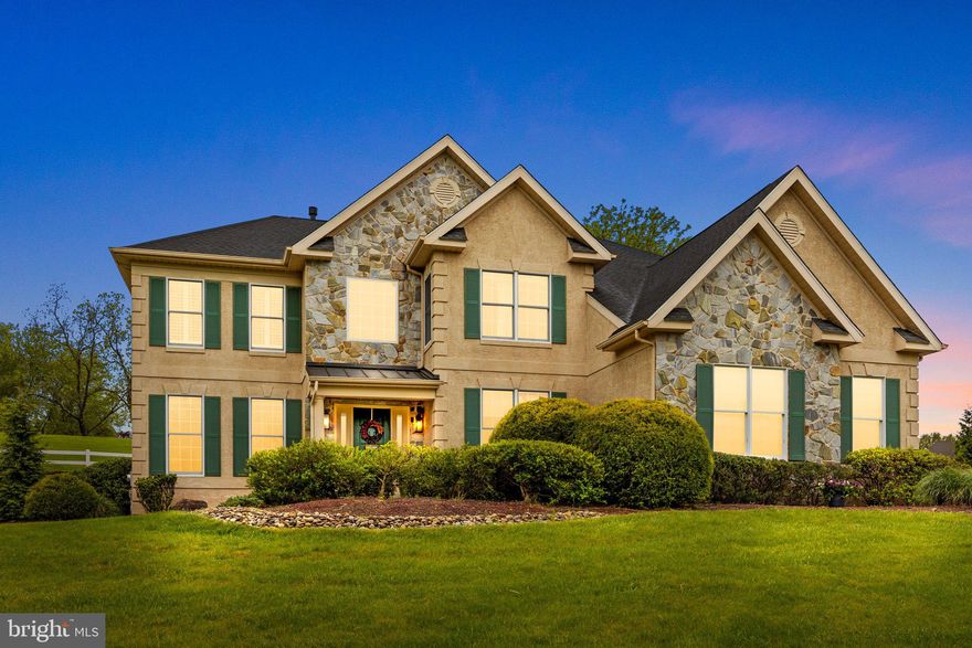 Tranquility. A sense of calm and peacefulness. You long for it, you deserve it and you can own it. Set on almost 2 acres in Wrightstown Township, Bucks County, your new home has set the stage for you to unwind, relax and soak in the sounds of nature.  <- - -> Your home is set back off the road, perched atop a hill. It is stately yet not at all ostentatious. Open the front door and notice the beautiful hardwood floors in the grand two-story foyer with turned staircase. To the right, your home office is ready for you to set up and provides a nice view (much better than a corporate cubicle). In the foyer to the left is the Living Room and Dining Room with crown and chair rail molding, classy columns to divide the space visually and french door to access to the serene setting of the back patio. <- - ->The Kitchen features a SubZero refrigerator/freezer, Bosch dishwasher, large walk-in pantry and has been updated just for you! What’s new in the Kitchen? Gorgeous Quartz countertops (Calcutta Gold), tile backsplash, GE Profile double wall ovens, built-in microwave, newly designed beverage station with Ivation wine cooler, professionally painted wood cabinets with new hardware, oversized sink with (removable) drying rack and faucet with extendable wand. The expansive island, has a new induction cooktop, counter seating, is beautiful and full of storage. From the Kitchen, you have another door to the serene back patio area. <- - - > Your home has a great open feel, with the two-story Family Room next to the Kitchen. This grand room has a wall of windows which brings the feel of nature inside. Light the wood-burning fireplace and relax. Use the second staircase to access the upstairs bedrooms and don’t miss the views off of the second-story balcony! <- - - > Walk through the double-door entrance to the Primary Suite. This bedroom has a tray ceiling, sitting area and massive walk-in closet. The updated Primary Bathroom has new granite countertops, chrome faucets, lighting and mirrors for each vanity, and has a jetted tub. The shower has new frameless glass shower doors, stone shower pan and “Wetwalls” which are modern and extremely easy to clean (soap and water & its anti-microbial). The bathroom also has a water closet. <- - - > Bedrooms 2 and 3 share access to the Jack and Jill bathroom, with new granite countertop (dual sinks) and lighting. There is a door to access the tub/shower combo and a linen closet. Bedroom 4 is a Princess Suite with a walk-in closet and its own private bathroom. The bedrooms feature custom closet organizers. <- - -> Back on the first floor, you have the updated Laundry Room with shiplap walls, laundry organizing station and the washer and dryer are included. From this room, you can access the oversized 3-car garage. <- - -> Back on the first floor, you have the updated Laundry Room with shiplap walls, laundry organizing station and the washer and dryer are included. From this room, you can access the oversized 3-car garage. < ---> The finished basement has an exercise room (this equipment is not included but it is negotiable), a sitting area and a large recreation room to entertain many guests. An egress window was added for safety. <---> Sit outside on the back patio and listen to the songs the birds sing, watch nature around you and enjoy the water trickling in the pond. Soak in the nature scenes and sounds!  <- - -> Walk over to your incredible outdoor staycation spot, the pool and deck with outdoor lighting for all-hour enjoyment. The gunnite pool soaks up the heat from the sun and when you want to swim in warmer temps, turn on the heater. The pool features a hot tub spa with waterfall, diving board and in-pool deck area for you to set up an umbrella and lounge chairs. The thoughtfully designed pool area has no trees with falling leaves to clean up and has plenty of room to entertain. <- - - >This is where tranquility sets in. Just go with it, relax and enjoy your new home!