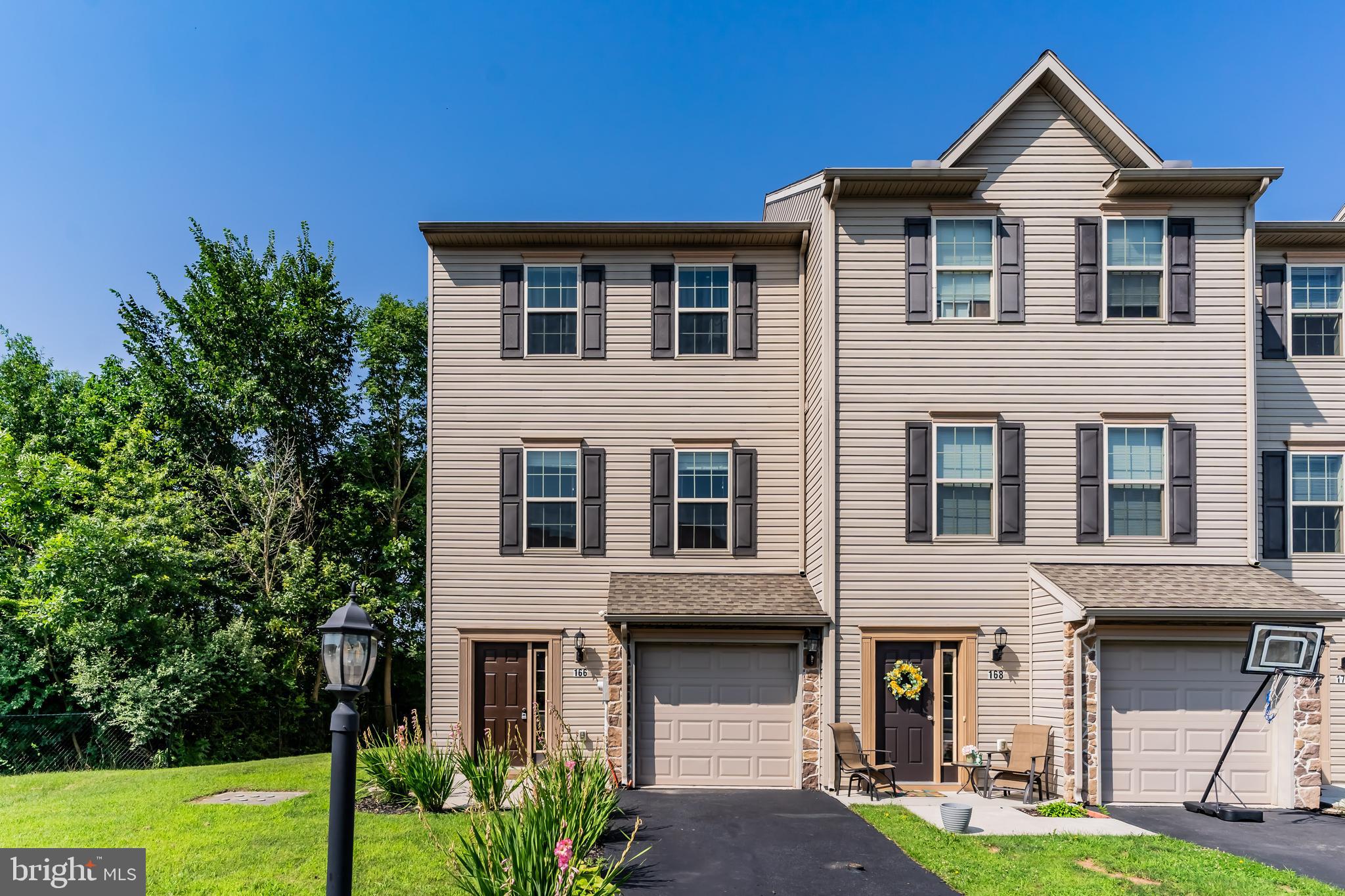 End Unit Townhome in Conewago Valley School District. This well-maintained 3-bedroom, 2.5-bath end unit offers extra space, privacy, and a functional layout. The kitchen features granite countertops and opens to a dining area and living room, with direct access to a rear deck—perfect for relaxing or entertaining. Just minutes from shopping, dining, and commuter routes. HOA is only $300 per year and includes snow removal and lawn care, making for easy, low-maintenance living.