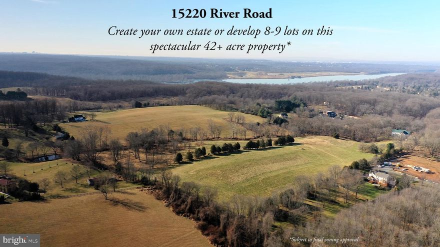 Rare opportunity to purchase approx. 42+ acres of beautiful farm land just seven minutes west of Potomac Village. Create your private sanctuary close to the city - away from the hustle and bustle of daily life. Situated in a tranquil setting with rolling hills, flat plains, forests and creeks!  One of the last large private farms with green space available in the area!  Currently zoned and taxed RC Agricultural. Plats, engineering & perc. information available. Land can be accessed via River Road and Manor Stone Drive.   Endless possibilities await!