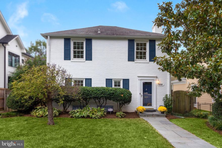 *New Listing! Open Saturday and Sunday 12-2 PM. Welcome to the best-kept secret in Chevy Chase.  This dreamy house is tucked away in the heart of Brookdale and steps away from the Friendship Heights metro, restaurants, and shopping.  This stately, five bedroom brick colonial was built in 1951. It has been tastefully updated yet maintains the character and curb appeal of a classic Chevy Chase home. The exterior of the home has been meticulously maintained and boasts a new flagstone walkway, mature, well-tended landscaping, and wonderful curb appeal. 

The interior of the home is sprawling and spacious and offers wonderful flexibility. Warm light oak hardwood floors reflect the sunlight that streams through the many doors and windows illuminating the space beautifully. A generous first floor home office is ideal for today's working professionals, but could also be used as a guest room or second family room. There is a formal living room with cozy wood-burning stove, and a spacious family room with a wall of sliding french doors that open to the sunny back deck. A gleaming white kitchen offers an abundance of countertop space, stainless steel appliances, quartz countertops, and a delightfully large walk-in pantry. Of course, the convenient and tastefully updated main floor powder room is tucked away from the kitchen and entertaining spaces, just as one would hope. All this plus a formal dining room surrounded by windows - a perfect spot for entertaining! Al fresco dinner parties await on the spacious back deck! The flow of this home, both inside and out, could not be better. 

On the upper level, there are four wonderfully-sized bedrooms, including one with custom built-ins, plus an en-suite primary bedroom, beautifully updated hall bathroom with skylight, and a laundry room that will please even the most discerning home buyer. The laundry room boasts full-sized, high-end steam option, top-loading washer and front loading dryer, as well as plenty of additional space for an ironing and folding station or storage! The sumptuous primary suite is large enough for a king-sized bed plus a separate seating area, and the primary bath features a double-vanity, glass-enclosed shower, soaking tub, water closet, linen closet and an enormous walk-in closet. 

The location of this home is one of the best in Metropolitan Washington. Easy access to downtown, you are steps from Friendship Heights metro, dining, shopping, Whole Foods and the new Amazon Fresh. Several of the best retail and commercial hot spots are just a quick bike ride or drive: Downtown Bethesda, Spring Valley, Westbard Shopping Center (currently under a renovation), Kenwood Station (also getting a face lift) and the shops and dining on Connecticut Avenue in DC. If you are an outdoor enthusiast, the C&O Canal, Glen Echo National Park, and the Capital Crescent Trail are all just around the corner. If you are a playground lover, there are many delightful parks within walking distance: The Westbrook Elementary School, Willard Avenue Neighborhood Park, Fort Bayard Park, and the wonderful Brookdale Park (steps from this home on Dalton Road). Not to mention the gigantic parking lot at GEICO which is fun for bike riding and roller blading on the weekends. If you love summer, Little Falls Swim and Tennis Club is a fantastic private club nearby. Recently renovated, it is a great neighborhood spot with a competitive swim and dive team. This home is also in the heart of the Montgomery County BCC Public School Cluster, which includes the highly rated Westbrook Elementary School, Westland Middle School and Bethesda Chevy Chase High School. The community spirit of this neighborhood cannot be beat! Among the long list of fun activities, some of our favorites are the Annual Halloween and 4th of July Parades, the speaker series, and the porch (music) fests.  Brookdale also has an active community association and newsletter. There are so many reasons to make this your next home.
