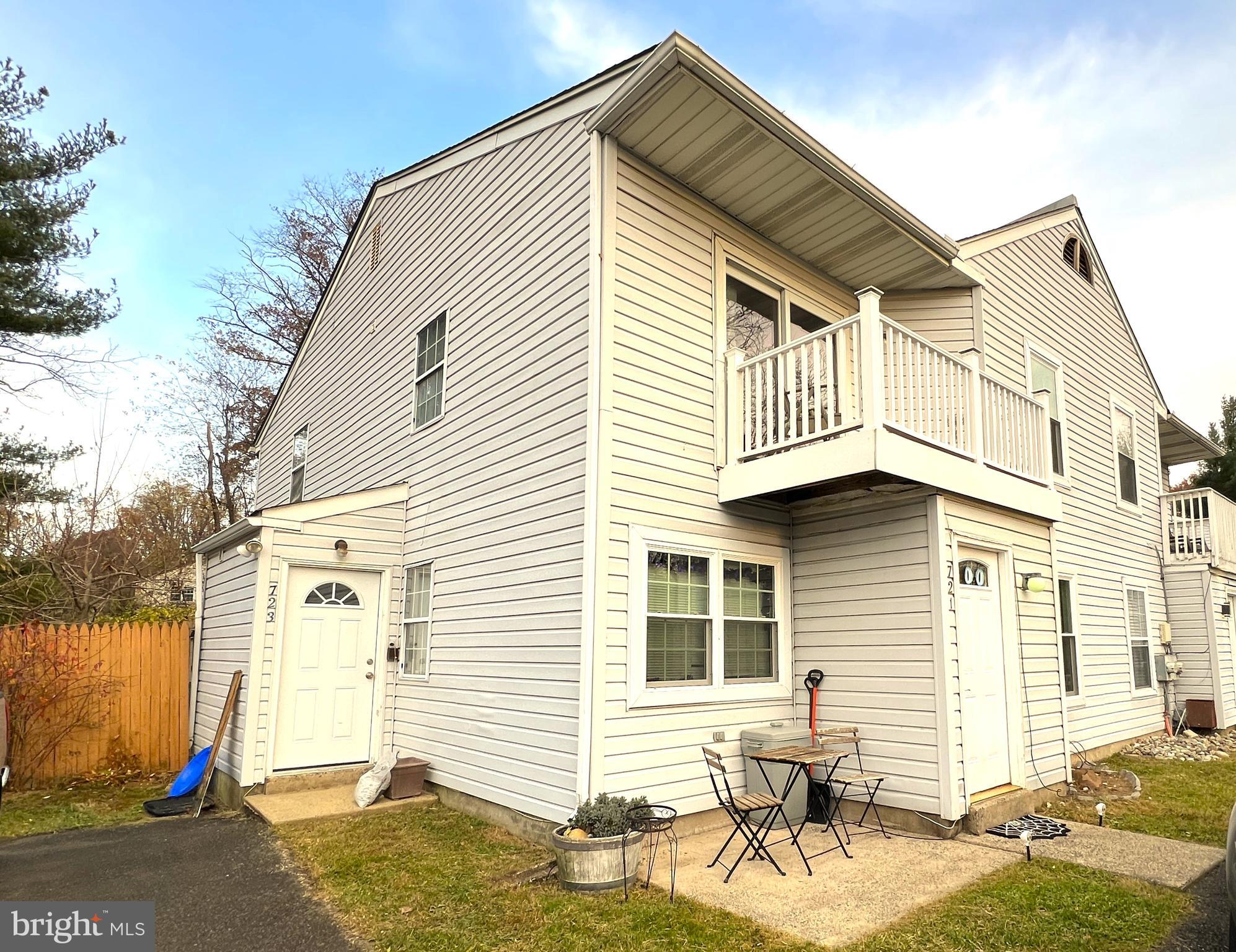 This  terrific duplex is an excellent investment opportunity and ideal  for an owner/occupant situation where you can live in one unit and rent the other out to offset expenses. Each unit features two spacious bedrooms, a full bathroom, patio, and a combined kitchen, living room, and dining room. Primary bedrooms in both units have large closets and a vanity area.  The interior of the first floor unit (721) was renovated in 2022.  There is a laundry closet and utility room for both units. The main level unit boasts a large fenced yard with an oversized shed. Ample parking and close to all major commuter roads, shopping and dining.  Public water and sewer are a major plus. Make your scheduling appointment today! The adjacent, connected property at 725-727 Timber is for sale. You could purchase both properties and have four investment properties. Look up 725 Timber Ln, MLS # PABU2061254. The following times are the ONLY times available for showings: Monday & Wednesday &Thursday 4-7pm, Tuesday & Friday 10am-2pm, Saturday & Sunday 12-3pm. 24 Hours notice is required for all showings.