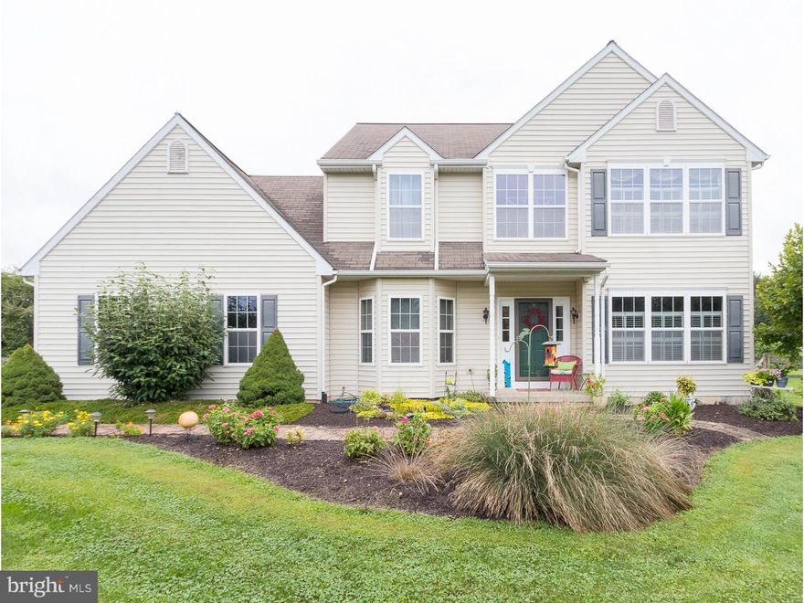 Schedule your appointment today, it won't last! Great house for  Entertaining! Paver walkway leads you to a Koi Pond and an amazing home with open floor plan. Two story foyer, formal dining room, living room/study, New kitchen with brand new Granite counter tops! Kitchen also has a breakfast nook overlooking private backyard. Kitchen also over looks large family room with fireplace. Sliders from Kitchen lead to 2 tiered deck/grilling station. Powder room and laundry room complete first floor. Make your way back to the two story foyer to travel up stairs to the Master Bedroom with vaulted ceiling, walk-in closet, double vanity and soaking tub!  Three additional bedrooms and full bathroom complete the second floor. Partially finished basement awaits your finishing touches, huge storage room in basement! Walk- out basement!  Over-sized two car garage and shed! Home has been freshly painted. BRAND NEW HEATER AND CENTRAL AIR UNIT! This home is located in desired Mindy Acres!