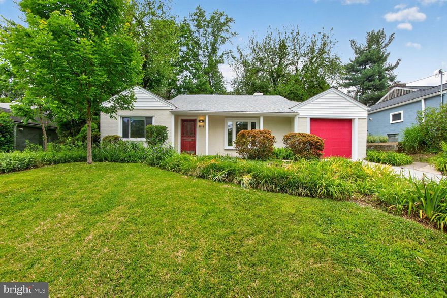 Exceptional and beautifully renovated one‑level home in sought‑after Rock Creek Knolls. Filled with natural light and thoughtfully updated throughout, this 3‑bedroom, 2‑bath gem offers an ideal blend of comfort, spacious living areas, modern upgrades, and the convenience of an attached garage with a driveway.

Enjoy a large living room with a cozy wood‑burning fireplace, an open dining area, and a bright family room addition wrapped in windows overlooking the backyard. The renovated kitchen features induction cooking and stainless steel appliances, while both bathrooms have been stylishly renovated.

The primary suite includes a walk‑in closet and en‑suite bath, and the home offers excellent storage, recessed lighting, crown molding, and an easy, comfortable flow.

Perfectly positioned near shops, restaurants, parks, and transit, this home delivers convenience and charm in one of Chevy Chase’s most desirable neighborhoods.