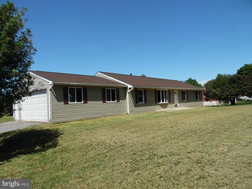 SPACIOUS RANCHER TOP TO BOTTOM ON 2.93 ACRES FEATURES DOUBLE SIDE STONE FIREPLACE FROM SUNKEN LIVING ROOM TO BREAKFAST ROOM. KITCHEN HAS LOTS OF CABINET SPACE AND BREAKFAST BAR. 3 BEDROOMS & 2 FULL BATHS ON MAIN LEVEL.LOWER LEVEL COMPLETELY FINISHED WITH FULL BATH, FAMILY ROOM AND BONUS ROOMS. WALK OUT LEVEL  TO HUGE REAR YARD THAT FACES FARM LAND. EASY ACCESS TO RT 70. VIEW AGENT REMARKS