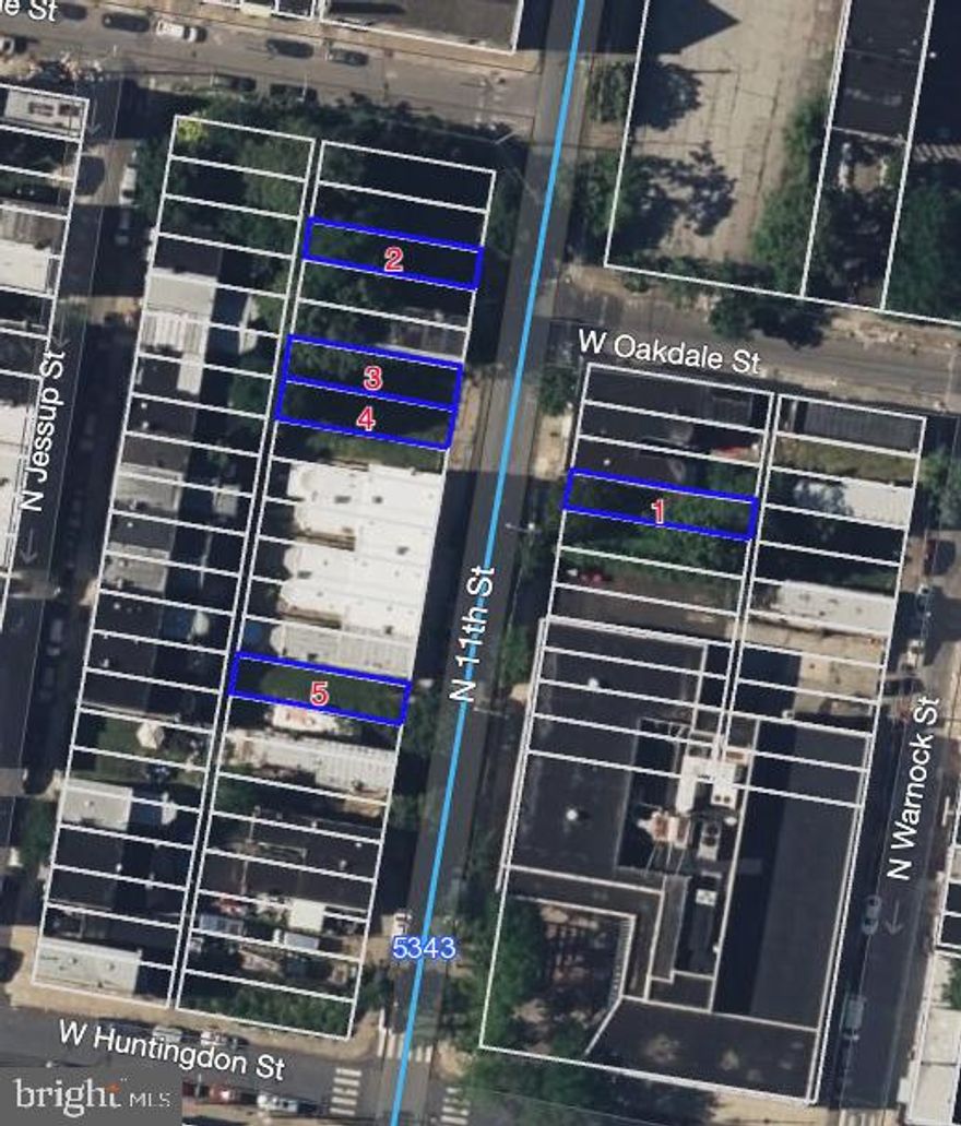 Prime investment opportunity: package of five shovel-ready vacant lots at 2616, 2632, 2630, 2638, and 2617 N 11th St. Each lot is approved for three units, with plans and permits delivered upon settlement. Multiple new construction projects have been completed nearby. Inquire for plans and permits.