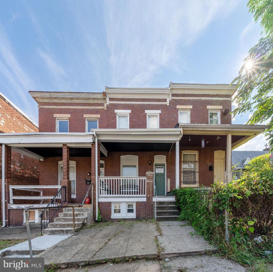**Seller is offering $5,000 towards Buyer's closing costs or interest rate buy-down**
Welcome to 1521 Carswell Street — a bright and beautifully updated 3 bedroom, 2.5 bath porch-front rowhome tucked away on a quiet block in the heart of Coldstream-Homestead-Montebello. From the moment you step inside, you'll be greeted by warm natural light, newly finished LVP flooring, and an inviting open-concept layout perfect for both relaxing and entertaining.
The spacious living and dining areas flow seamlessly into a fully renovated kitchen, where you'll find gleaming stainless steel appliances, crisp white cabinetry, and granite countertops — offering a fresh, modern look that makes everyday cooking feel like a treat. Step out back to a private, fenced-in yard — ideal for summer cookouts, planting a garden, or simply enjoying a peaceful moment outdoors.
Upstairs, three sunny bedrooms offer comfortable retreats. The renovated full bath features stylish tilework and a bright, clean aesthetic. Plus a large, open basement provides flexible space for an additional living space, guest bedroom, storage, a home gym, and more!
Newly installed Mini-Splits, and roof and electrical updates in 2021 offer peace of mind. Located just minutes from Lake Montebello, Morgan State University, and Clifton Park, this home offers both convenience and community.