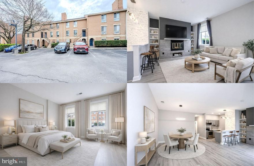 Located in the heart of Baltimore’s Federal Hill Historic District, this Harbor Way condo offers the perfect downtown lifestyle. Fully renovated with fresh paint and newer gray luxury vinyl plank flooring, the open-concept living, dining, and kitchen area features a cozy wood-burning fireplace with built-in shelving. The kitchen boasts upgraded gray cabinets, quartz countertops, and all new stainless-steel appliances, complemented by stylish light fixtures. Two spacious bedrooms include a primary suite with dual closets and an ensuite bath with glass enclosed marble style shower. The second bedroom features a walk-in closet, and the hall bathroom offers a modern tile shower/tub combination and single vanity. In-unit washer and dryer add convenience. Steps from the Convention Center, Oriole Park at Camden Yards, the Inner Harbor, and the Aquarium—everything downtown Baltimore has to offer is at your doorstep! Beginning photos are virtually staged.