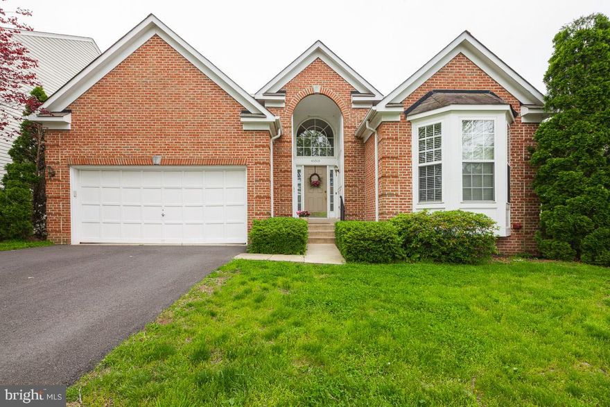 Spacious brick front home for rent with rare and popular main level Master BR!  Deluxe MBA with separate shower & oversized soaking tub!  Wood floors, 9' ceilings, 3-sided gas fireplace!  Flowing floor plan boasts open family room with vaulted ceilings!  Granite counters with breakfast bar in kitchen!  Large rear deck overlooks fully-fenced grassy rear yard!  Enormous finished basement offers huge recreation room, full bathroom, 4th BR/Den, lots of storage!  Newer HVAC inside & out!