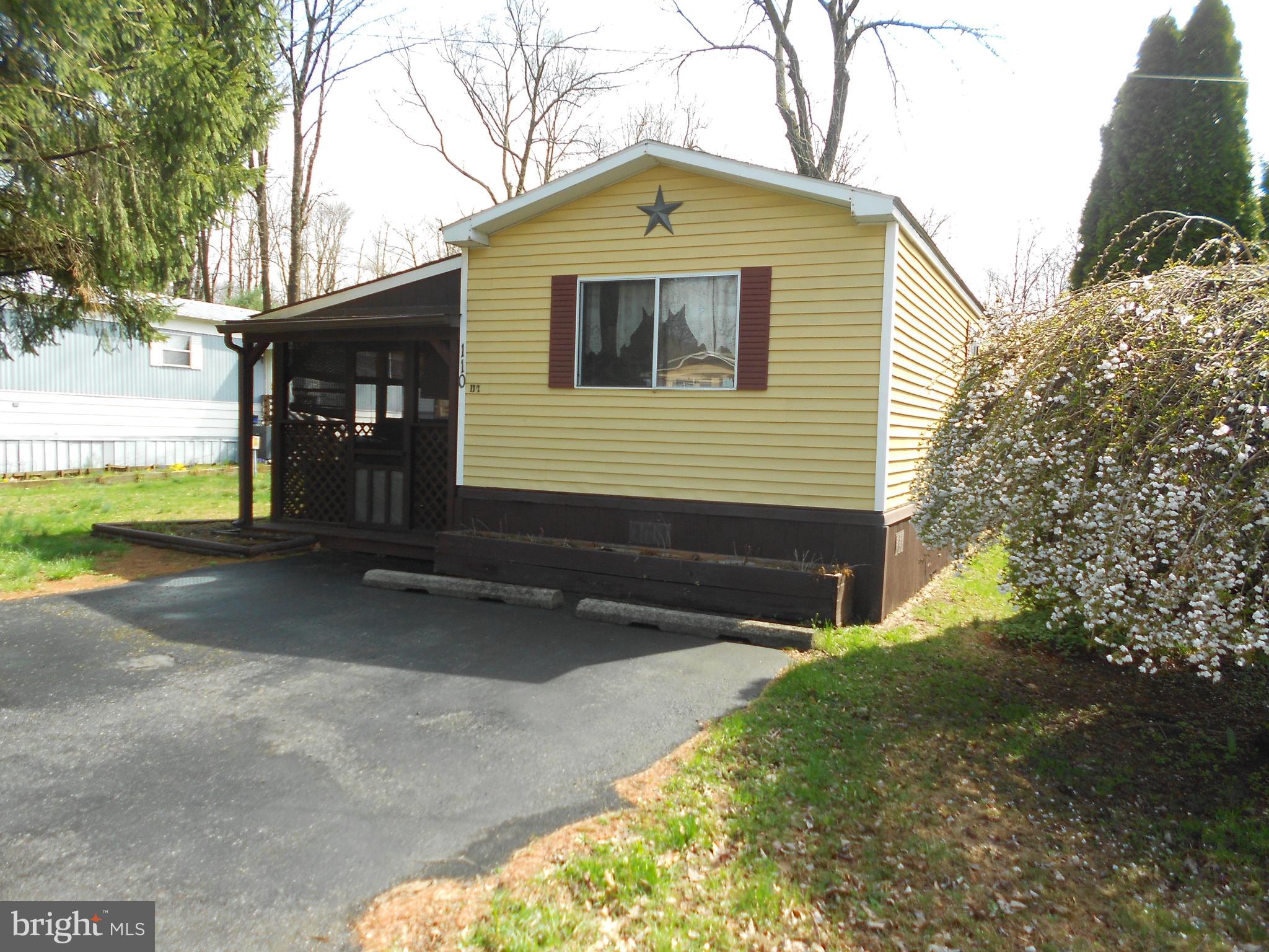 Good condition & super location this 2 BR 1 Bath mobile home built in 1986 has many upgrades including heater, hot water heater, shower, flooring, washer & dryer all within the last 3 years. Plenty parking 2 spots in front 1 in rear. Enjoy the nice weather on the covered 18x10 deck.