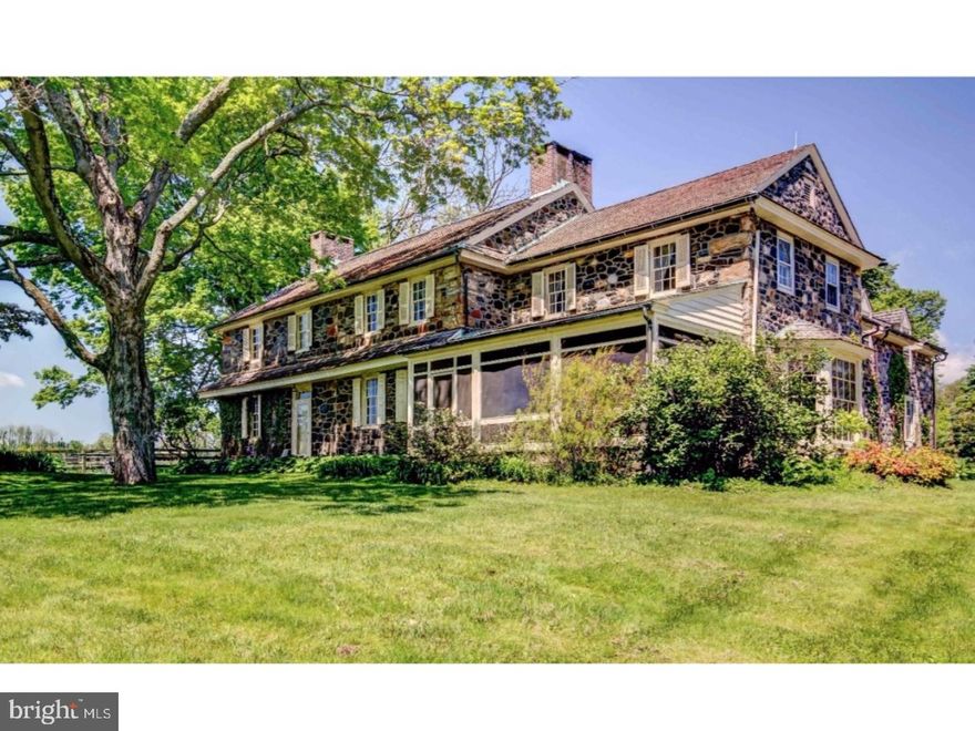 "Birchwood Farm" is the quintessential Chester County estate, with rarely found privacy and character. Set towards the center of the property at the heart of this 90 acre farm located in Pocopson Township is the historic "John Marshall House". This classic 6 bedroom, 4.1 bath Colonial was built in three different phases. The earliest phase of the house dates back to 1771 with the final section being completed in 1948. Throughout the years, its owners have retained many of the fine architectural details and features of homes commonly found throughout Chester County in the late 18th century. Six fireplaces, window & door trim, chair rail and wide plank floors are just some of the many original features of this home that are still present today. As you step away from the house and explore the beauty of the property, you will find that additional amenities of this wonderful farm include an 1800's bank barn with 14 stalls, an office and a one groom's apartment. There are numerous pastures, automatic waterers and several turnout sheds. Additionally, there are two tenant houses on the property, as well as a quarantine barn, equipment sheds, and a detached garage with shop. Most recently used as a working horse farm, this property has numerous possibilities, whether they be equestrian related, an agricultural-based business, or private estate - the possibilities are endless! The property is under a conservation easement with the Brandywine Conservancy and subdivision of up to 5 lots is permitted, as well as the construction of an Indoor Riding Arena and more - see agent for full details. Located conveniently to West Chester, King of Prussia, Philadelphia, Wilmington, Fair Hill, Lancaster, Harrisburg and only 1.5 hours from Baltimore and 2 hours from New York. This is the perfect opportunity for the Buyer in search of value, convenience and history.