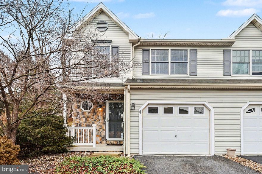 Discover the perfect blend of comfort and style in this stunning end-of-row townhouse located in the desirable Bowmans Village. Built in 2003, this meticulously maintained home boasts 1,656 square feet of living space, offering an ideal sanctuary for those seeking both tranquility and modern conveniences close to major highways, parks, shopping, restaurants, Messiah College and more! Step inside to find a thoughtfully designed interior featuring a spacious dining area that invites gatherings and memorable meals. The open layout is enhanced by a combination of luxurious vinyl plank, ceramic tile, and plush carpeting, creating a warm and inviting atmosphere throughout. With three generously sized bedrooms and two and a half bathrooms, this home provides ample space for relaxation and privacy. The heart of the home is the well-appointed kitchen, equipped with essential appliances including a gas oven/range, dishwasher, and disposal, making meal preparation a breeze. The upper floor laundry adds convenience to your daily routine, ensuring that chores are easily managed. Safety and security are paramount, with features such as carbon monoxide detectors, smoke detectors, and exterior camera providing peace of mind. The full, finished basement with utility area offers endless possibilities-transform it into a recreation room, home gym, or additional storage space to suit your lifestyle. Step outside to enjoy the beautifully landscaped lot, spanning 0.14 acres. The cleared backyard backs to serene trees and an open common area, providing a picturesque view and a sense of privacy. Imagine sipping your morning coffee on the patio, surrounded by nature's beauty, or hosting summer barbecues in this tranquil setting. Parking is a breeze with an attached garage featuring inside access, complemented by a paved driveway for additional convenience. The gutter system helps to ensure that your outdoor space remains well-maintained, allowing you to focus on enjoying your new home. This property is not just a house; it's a lifestyle. With its excellent condition and thoughtful features, it's ready for you to move in and make it your own. Don't miss the opportunity to experience the charm and comfort of this Bowmans Village gem and no HOA fees!-schedule your private tour today and envision the possibilities that await!