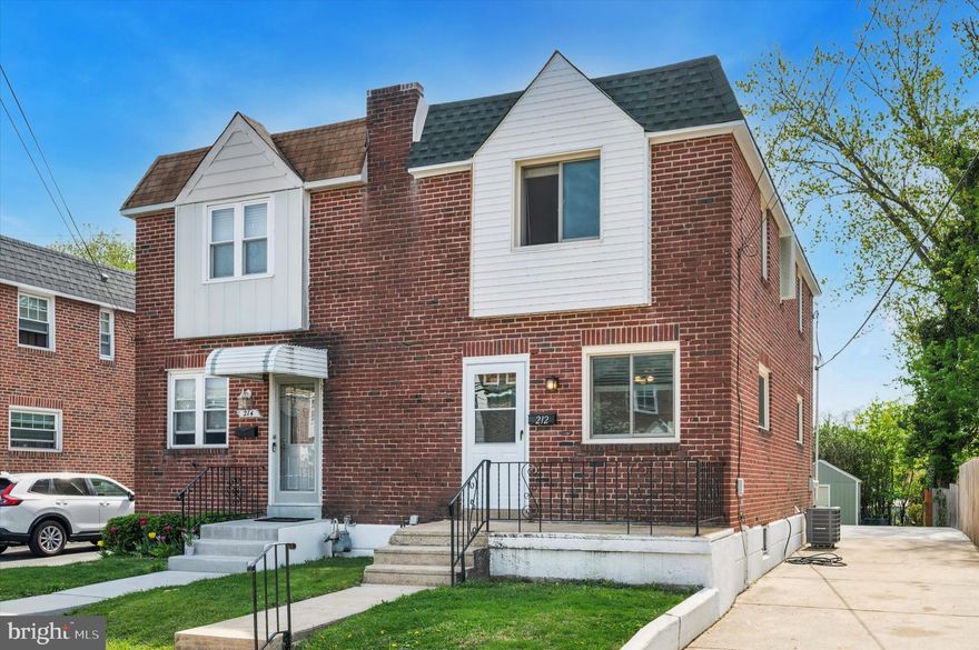 Welcome to this beautifully maintained twin home in the heart of Ridley Park! From the inviting front porch to the spacious backyard, this property offers comfort, convenience, and charm. The first floor features an open layout with a bright living room, a dining area perfect for gatherings, and a well-appointed kitchen with direct access to the large back patio—ideal for outdoor entertaining. The extended driveway provides ample off-street parking, and the fenced-in yard includes a handy storage shed. Upstairs, you'll find three generously sized bedrooms and a full bath. The full basement offers plenty of storage space and potential for customization. Located just minutes from the Philadelphia Airport, shopping, and the beautiful waterfront & marina—plus it's within walking distance to the popular Stinger’s on the Water. Don’t miss your chance to tour this move-in ready home.