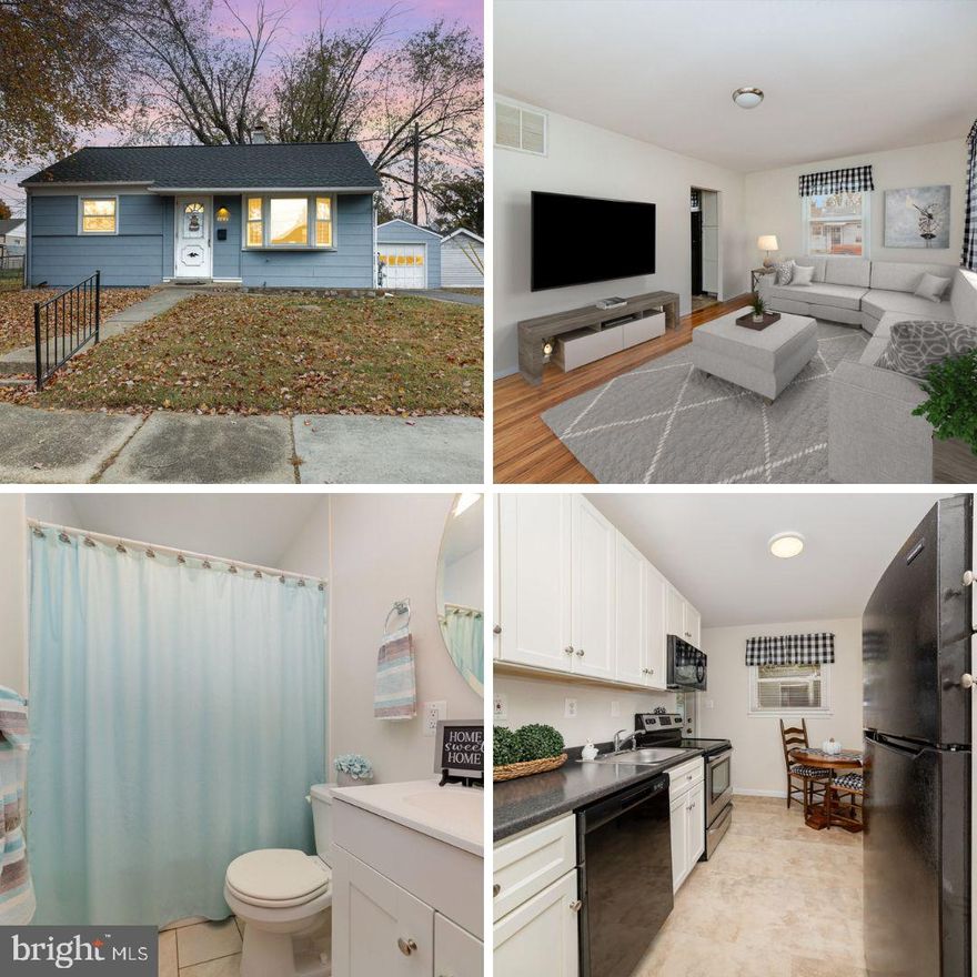 Welcome home to 102 Fairway Ct in Historic Havre de Grace!  This nicely updated single family home with garage and fenced back yard is ready for you to call home!  The roof boasts 30 year architectural shingles and it was replaced just a couple years ago along with the kitchen cabinets, refrigerator, dishwasher, microwave and the hot water heater!  The heat and air are just 10 years old so most of the high ticket items have already been done for you.  The original wood floors have been nicely refinished and the bathroom is update nicely too with ceramic tile.  The window above the tub/shower unit fills the space with natural light and is very welcoming.  
The laundry room is conveniently located off the kitchen and there is a door leading to the back yard.  This room is spacious enough to serve as a mud room too.  It also houses the mechanicals in the home.
You'll love the fenced back yard with fire pit for enjoying the remaining fall evenings.   The detached oversized garage is 11.5' x 25' so there is plenty of room for the car/lawn mower, beach equipment or whatever suits your needs.    Schedule your showing today and make this YOUR new address!