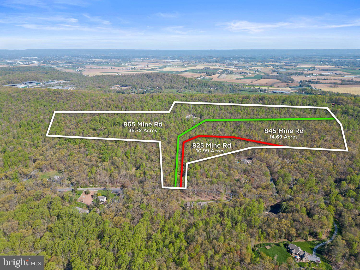 Don’t miss this custom-building opportunity right off the Pennsylvania Turnpike and just moments away from the charming town of Mount Gretna where you will enjoy arts, culture, dining, and so much more. The approved subdivision includes three lots, Lot 1 at 825 Mine Rd, Lot 2 at 845 Mine Rd, and Lot 3 at 865 Mine Rd. Build the home of your dreams on one of these custom lots in nature's paradise where wildlife is abundant, and you’ll be surrounded by trees and colorful plants. Feel like you are in your own private kingdom in this community where peace and solitude will be yours. Bring your own custom builder to be approved or choose from one of our preferred builders. With storm water management plans already in place, obtaining your permits will be quick and easy for these ready to build-on lots. The three lots share a common driveway, and each lot is registered as Clean and Green for taking advantage of lower taxes. The lots have been perked and probed for onsite sewage systems. The subdivision plan and list of preferred home builders are available upon request. You’ll have the benefit of cellular data coverage on all three lots via a cell tower located on Lot 3, 865 Mine Rd, 36.72 acres, which is the largest of the three lots. For Lot 3 only, the cell tower covers part of the property taxes as well. The three lots will also have access to high-speed fiber internet. For information on Lot 1, 825 Mine Rd, 10.99 acres, see MLS # PALN2021600; and Lot 2, 845 Mine Rd, 14.69 acres, see MLS # PALN2021602. If you are looking for a secluded setting yet close to everyday conveniences, look no further. You will be five minutes from Mount Gretna and a 20-minute drive to all that the city of Hershey has to offer and Penn State Hershey Medical Center. Call today for more information on these exclusive lots!