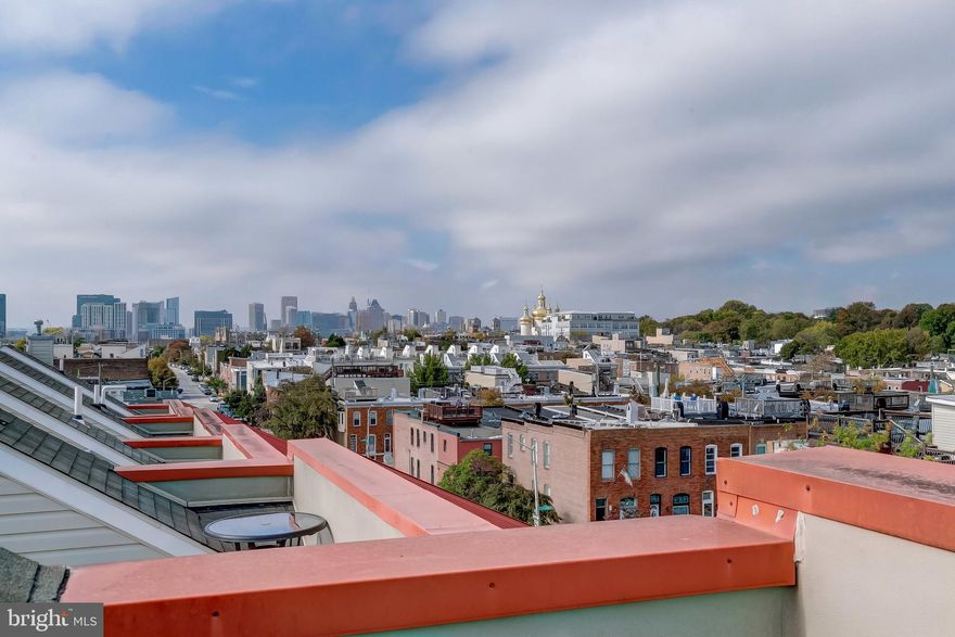 Happy New Year! Don't Miss out on the best Neighborhood in the City! Won't last long!   Beautiful 3 bedroom/3.5 bath townhome has a 2 car garage + 2 car parking pad, located in the heart of Canton w/amazing views and an easy walk to Canton Square, Patterson Park, Waterfront, and other local amenities.  This home features major updates: Owner Suite RENOVATED   Bathroom ,   Flooring,  & HVAC 2018 ,  Water Heater 2016.  It has an open living room with 9 ft ceilings, large kitchen with granite countertops, an island breakfast bar + a pantry with walkout deck off kitchen. The 2nd level offers fabulous owners suite w/walk-in closet & large master bath w/ walk-in ceramic tile shower. Second floor also has laundry area and 2nd master bedroom w/ private full bath. Rooftop deck has gas fire pit and FANTASTIC views of the inner harbor, water, Patterson Park and entire city (SUNSETS will take your breath away!). Lower level 3rd bedroom has full bathroom and easy access to 2 garage.  All rooftop furniture conveys!