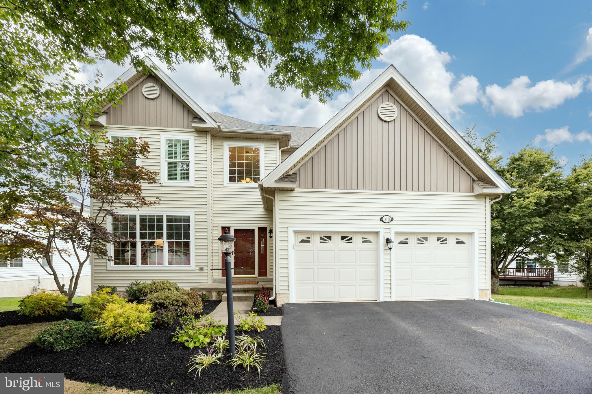 Welcome home to the prestigious gated community of Rivercrest where this beautifully maintained and thoughtfully upgraded 4-bedroom colonial combines elegance, comfort, and modern living. Step inside to a bright, sun-drenched foyer with gleaming hardwood floors that flow throughout much of the main level and create a warm, inviting feel. To the left, the spacious living room offers a welcoming space to relax or gather with guests, while the formal dining room, enhanced with crown, chair rail, and shadow box molding, adds refinement to every meal and is perfect for entertaining. At the heart of the home, the magnificent eat-in kitchen opens seamlessly to the adjacent family room and is equipped for both everyday living and special occasions, featuring Corian counters, recessed lighting, hardwood floors, a closet pantry, wall oven, microwave, dishwasher, and a convenient downdraft gas cooktop. A tiled backsplash and large center island add style and function, while sunlight pours in through a skylight and twin windows over the sink, complemented by a glass door that leads to the expansive composite multi-tiered deck overlooking the backyard. The family room serves as a cozy retreat with its gas fireplace, raised brick hearth, and classic mantel. The main level also includes a private office ideal for working from home, a powder room, a laundry room, and direct access to the attached two-car garage. Upstairs, the private owner’s suite is a true sanctuary, offering recessed lighting, crown molding, dual walk-in closets with custom organizers, and a spa-like tiled bath with dual vanities, a soaking tub, and a separate shower. Three additional well-sized, sunlit bedrooms share a spacious full hall bath. The finished lower level expands the home’s living space with multiple entertainment and recreation areas, a wet bar with tiled flooring, abundant storage, and a half bath, while the utility room houses the high-efficiency HVAC system installed in (2018) and a newer hot water heater. Recent upgrades including a brand-new roof (2025), new siding (2025), and deck enhancements add peace of mind and modern appeal. With its thoughtful design, timeless details, and outstanding updates, this impressive Rivercrest home offers everything you need for gracious living in a sought-after gated community.