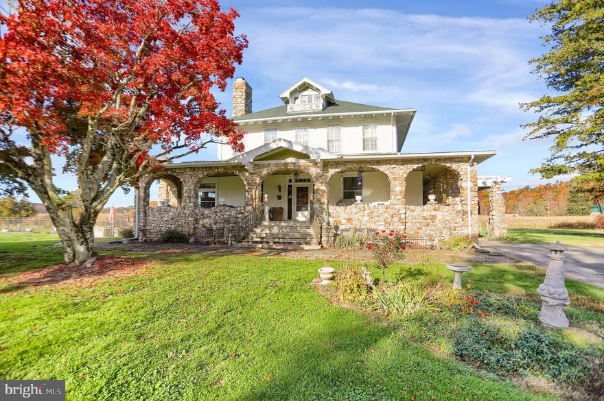 Priced to Sell ................. Ohhh the "Rich" history of the LEIBY MANSION.  This incredible property sits on 5.5 acres of sweetness, surrounded by cornfields and sunshine.  7 bedrooms, 3.5 bathrooms, 4 fireplaces, balconies and an in-ground pool with all of the amenities.  A grand staircase leading to the master suite of your dreams with a large walk-in closet, fireplace, full tiled bath and a balcony overlooking your property.  A back stairway leading to the servant's quarters.  4-car "monster sized" garage.  A detached garage and just so many unique qualities too numerous to mention.  (Lavish parties, high stakes poker, slot machines and the best whiskey money could buy - all part of the mystique of the Leiby Mansion).
Green Acres Realty is the place to be..............call today.