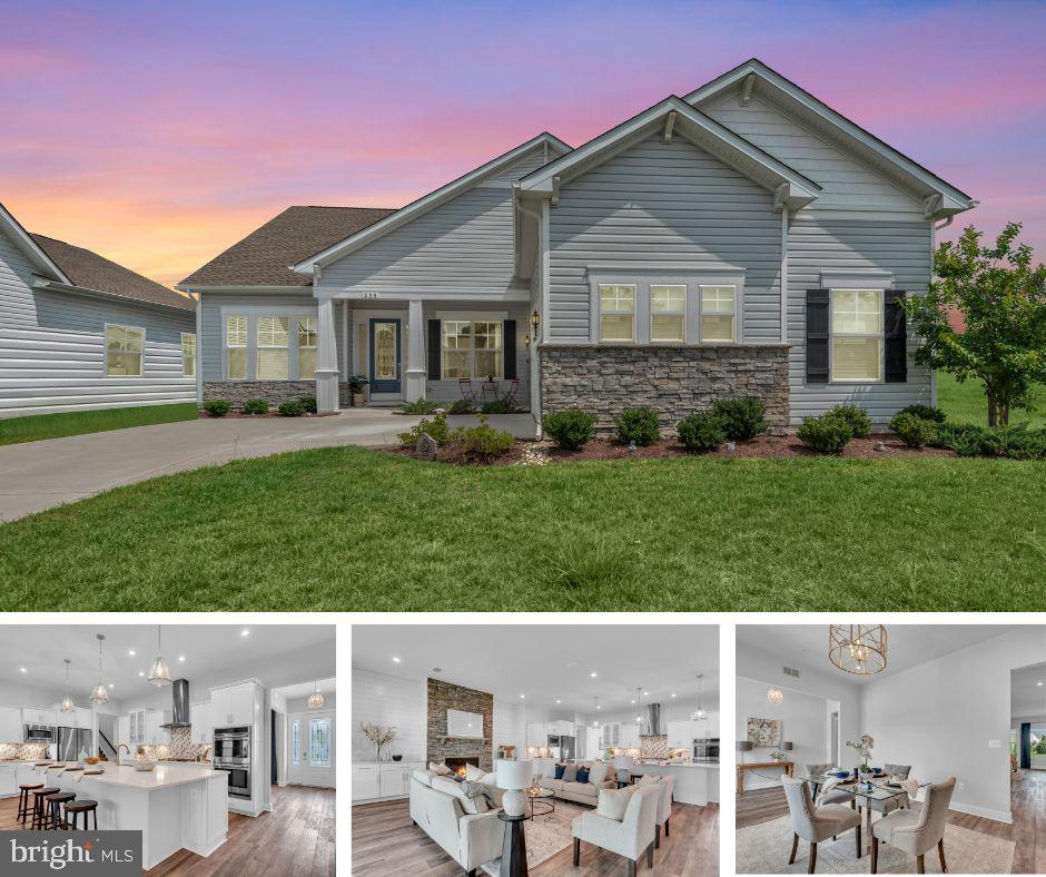 Welcome to 255 Sailcloth Way in Chester’s premier 55+ community—K. Hovnanian’s Four Seasons at Kent Island. This upgraded Santorini model is perfectly situated on a cul-de-sac premium lot and features 4 bedrooms, 4 full baths, and double primary suites—ideal for multigenerational living or hosting guests in comfort. Enjoy high-end finishes throughout, including LVP flooring, a chef’s kitchen with upgraded cabinetry and gas cooking, luxury baths with roll-in showers, a loft, and a rare sky basement for added storage space. . You will fall in love with open concept kitchen and family room. The 12 foot island will surely be the focal point and heart of the home perfect for prep or serving gatherings. The walk in pantry and beverage station add a touch of luxury to the already well appointed kitchen. The wall of windows that frames the family room includes a slider out to your private screened in porch with recessed lighting and two ceiling fans - perfect for enjoying your morning coffee or a crab feast. The upgraded loft is ideal for guests or in home caretaker with private living space, a full bath and bedroom with a walk in closet. This home is classy, stylish and luxurious all while offering maintenance free living. The time is now to enjoy the Resort-style amenities, stunning design, and unbeatable location—this one checks every box!