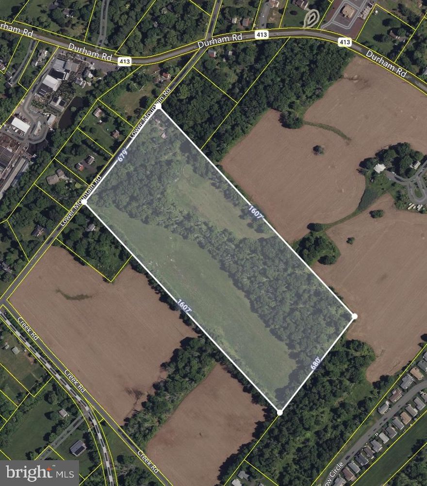 Rare opportunity to aquire 25 acres of Agricultural Farmland in Buckingham twp with 679ft of road frontage. This parcel has many possibilities as a revived personal farm, horse pastures, grazing farm and has potential for Land Preservation Grants with current use. There is also potential for luxury home development subject to Buckingham Twp approvals.