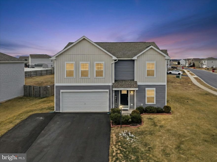 Beautiful 4-bedroom, 2.5-bath home on a large corner lot with scenic field views across the street and extra parking. Open floor plan with a spacious kitchen featuring an island, table space, and large walk-in pantry. Upper-level laundry for convenience. Huge primary suite with a generous walk-in closet and private bath. Well-sized secondary bedrooms and plenty of space to live and entertain. A rare corner-lot opportunity—don’t miss this one!