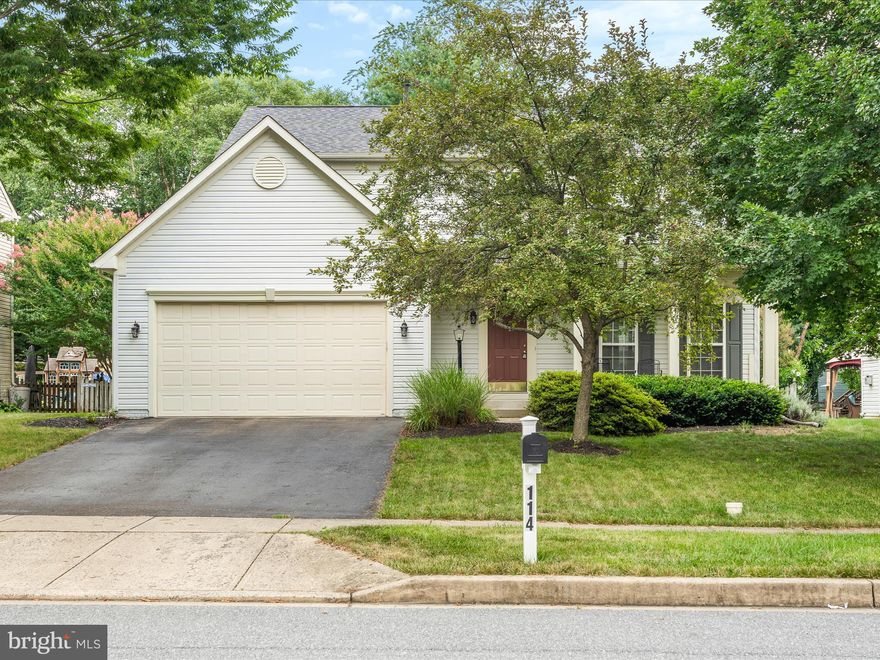 Welcome to 114 Phoenix Court in the desirable Sun Meadows development in Walkersville. This well-maintained Ryan Homes Belvedere model is a blank slate, ready for you to bring your designer touches and customize it to your liking. The systems have been meticulously maintained over the years, offering peace of mind. Enjoy front porch living and step inside to a traditional floor plan. The kitchen features an island, custom backsplash, and is open to the family room with newer LVP flooring. An abundance of natural light fills the morning room, perfect for meals, and boasts vaulted ceilings. A formal dining room is located off the kitchen, and a separate living room provides additional space. Step outside onto your composite deck and enjoy the fully fenced yard. A convenient laundry room is also located on the main level. Upstairs, you'll find four bedrooms. The primary en-suite offers an updated shower, a walk-in closet, and new carpet has been installed throughout the upstairs. The lower level presents an opportunity to be finished for additional square footage and includes a rough-in for an additional bathroom. Updates include a roof replaced in 2018, HVAC in 2023, and a hot water heater in 2021. 2 car garage!! This home is ready for its new owners to make it their own!