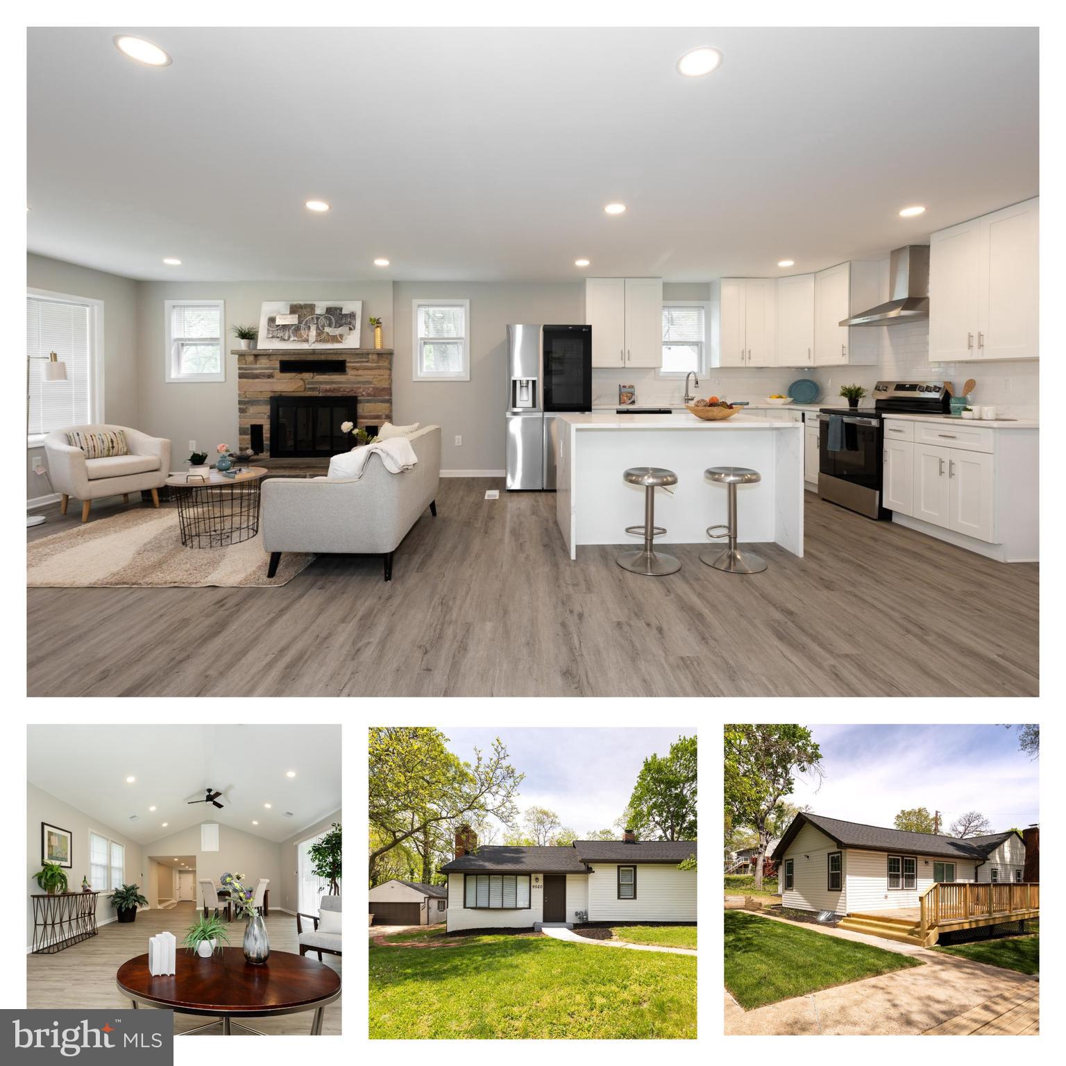 Discover the largest brick single-family home in the community, boasting over 2,600 sq ft of meticulously renovated space. This expansive two-level residence offers four spacious bedrooms and two full bathrooms, all conveniently located on the main level—no stairs needed for daily living. Major upgrades throughout from top to bottom, include a brand-new HVAC system, roof, water heater, paint, flooring, windows, doors, sliding glass doors, outdoor deck and much more—making this home truly move-in ready.
Step inside to an open, modern floor plan where the living room, complete with a cozy fireplace, flows seamlessly into a beautifully upgraded kitchen. The kitchen is a chef's dream, The kitchen features brand-new cabinets, quartz countertops, a large island, and upgraded stainless steel appliances—perfect for entertaining and everyday living.
Beyond the kitchen, you'll find a massive living and dining area with vaulted ceilings—ideal for large gatherings, celebrations, or even a home theater setup. This versatile space can host over 40 guests and opens to a newly built deck, creating the perfect indoor-outdoor entertainment flow.
The master suite is a private retreat, complete with a fully renovated en-suite bathroom, walk-in closet, and its own private entrance to the side yard—perfect for peaceful mornings or evening relaxation.
The fully finished basement provides additional flexible space, ideal for a kids' playroom, home gym, game room, hobby area, or extra storage. For added convenience, both the main level and basement are equipped with laundry hookups, giving owners the flexibility to choose their preferred laundry location.
A detached two-car garage with a separate electrical meter offers exceptional potential—it could be converted into an Accessory Dwelling Unit (ADU) or second rental unit, creating a valuable income-generating opportunity.
Located in a vibrant College Park neighborhood, this home is close to shopping centers like College Park Marketplace and Hollywood Shopping Center. Nature lovers will appreciate being just minutes from Lake Artemesia Natural Area Park, with trails and tranquil scenery. Commuters enjoy quick access to the College Park–University of Maryland Metro Station (Green Line & MARC train) and Additionally, multiple bus routes, including Metrobus lines C2, C4, C8, and R12, as well as The Bus services, offer convenient transit options throughout the area, making travel to D.C. and surrounding areas a breeze.
Eligible buyers may qualify for $5,000–$20,000 in down payment or closing cost assistance through the College Park City-University Partnership (CPCUP) Homeownership Program.
Don’t miss this rare opportunity to own a fully upgraded, spacious, and versatile home in one of the area’s most convenient in a prime College Park location! !