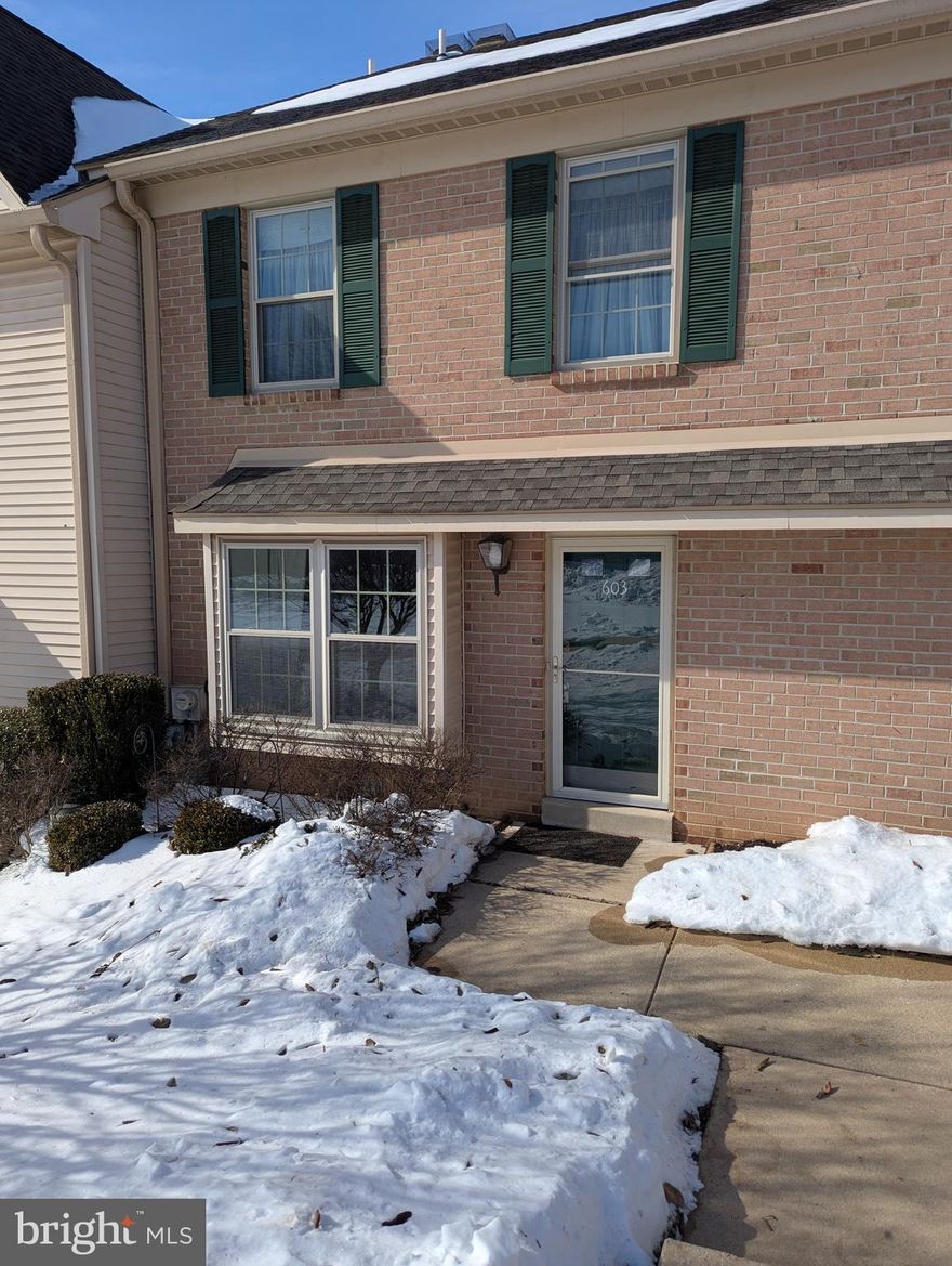 Welcome to 603 Shropshire Drive in Plum Tree Village!  This 3 bedroom 2.5 bath unit has been recently updated with fresh paint, new carpeting and an updated kitchen with granite countertops.  The front entry opens to an ample-sized room that is large enough for a 6-8 seat dining table, china cabinet and accessory tables. The updated kitchen has room for a 2-3 seat bistro set and  the room at the rear of the unit can comfortably hold a sofa, loveseat and additional seating or a sectional sofa.  The  finished basement is an excellent space for a home office, additional entertainment or a play/study area.  The main bedroom is large enough to hold a king sized bed and multiple dressers, and the remaining bedrooms are large enough for full sized beds and dressers. This  comfortable unit has ample storage space with built-in shelves in the basement laundry area, linen and hall closets on the 2nd floor and an unfinished, lit, attic space accessible by pull-down stairs. This unit is in one of the clusters that has a view of the wooded area in the community and the walking path is steps away from the large rear deck of the home.  Parking is right in front of the unit and there are additional guest parking spaces in the lot. Conveniently located near West Chester University and minutes to Rt. 202, shopping, amenities and downtown West Chester. The HVAC has just been serviced, the fireplace and chimney have been inspected, and a pre-listing inspection has been completed and will be available to share once it hits the market.  Possession can be immediate - quick settlement appreciated!