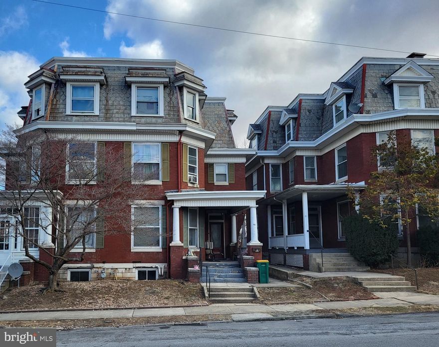 ALL BRICK OVER/UNDER DUPLEX- Unit 1 has 2 bedrooms, unit 2 presently has 3 bedrooms on upper floor!  Tenants pay all utilities.  Short walk to downtown...Library & restaurants!  5 blocks to Wilson College.  Small yard at rear.  Appointment only, tenant occupied.  Nice solid place & spacious!  Could be converted back into HUGE single family home.
