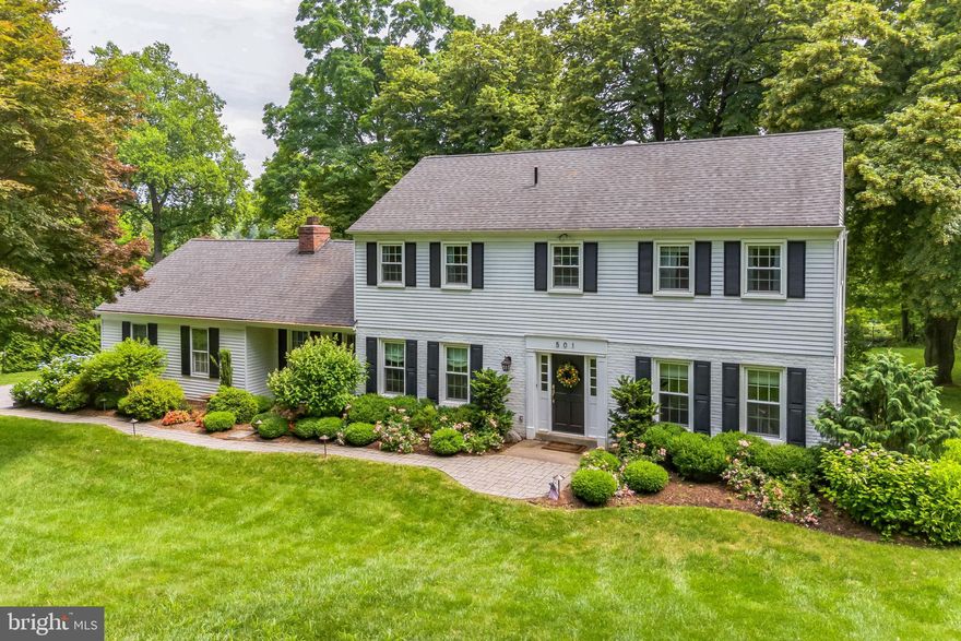 Welcome to this totally renovated, brick and siding home, on a cul de sac street in Radnor School District!
A Center Hall Beauty,  completely updated in 2017,  offers a flexible floorplan for the taking;  Living Room, Dining Room and Family Room are easily interchangeable depending on one's own lifestyle and desire.
Extensive  moldings including 60" Wainscotting and Hardwood Floors enrich most of the rooms' designs.  
The Center Island, all White Kitchen is fully equipped with Stainless Appliances, Farm and Center Island Sink, Wine Frig, Superior surfaces and Custom Backsplash.  A Breakfast Area with Bow Window overlooks the serene, almost Acre Lot and adds to this home's wonderful Daylight Exposure.
Still more... a spacious Living Room, Dining and Family Rooms, Mud Room with Built-ins and Powder Room with built-in mirror and moldings create a floorplan of convenience and easy living.
The  open Stairwell that leads to the second level features  4 corner Bedrooms, Primary and Hall  Bathrooms both of which have been updated.
The Primary En Suite offers Stall Shower, Double Sink Marble Vanity and Floor and upgraded fixtures throughout.
Easily accessible is the Laundry Room also on the second level.
The finished Lower Level is perfect for Playroom, Home Office, Au Pair/In-Law Suite or possible Exercise Area.
Windows and Roof were replaced in 2018,  and HVAC was replaced in 2022.
Just a short distance to Country Clubs, shopping, public transportation, schools and places of worship this move-in condition residence will make the next Buyer as happy as the current owners have been!