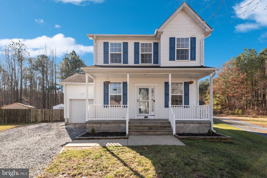 *Multiple Offers - Highest and best offers due by 1/14/2024 3:00 PM - Seller retains the right to accept an offer at any time* Easy Eastern Shore living! Welcome to the Fairfield community where you will find this lovely home situated in a quiet cul-de-sac. Once you arrive, you are greeted by a gracious front porch, perfect for a front porch swing or rocking chairs. Inside, you will see fresh neutral paint throughout and updated laminate flooring. This home offers a traditional floor plan with space for everyone. The living room is large and bright. Off the living room, there is a powder room. You will find a spacious kitchen with an area for a large dining table. Perfect for gatherings with family and friends. The kitchen also boasts updated stainless steel appliances, a breakfast bar, and a pantry. Off the kitchen is the home's laundry room with side by side washer and dryer. Upstairs has three spacious bedrooms with neutral paint and laminate flooring. There is a full bathroom in the hallway with a tub/shower.  The primary bedroom has a vaulted ceiling and a large primary bathroom with a dual vanity. Parking here is easy with a driveway that can fit four vehicles and an attached garage. The large backyard is completely fenced making it perfect for pets. You will also enjoy a firepit and an oversized deck that is great for entertaining or relaxing after a long day. Here you are close to Downtown Denton with shops, dining, and recreation. Enjoy the outdoors at Martinak State Park and views of The Choptank River! The possibilities are endless here. Make your appointment to see this one today!