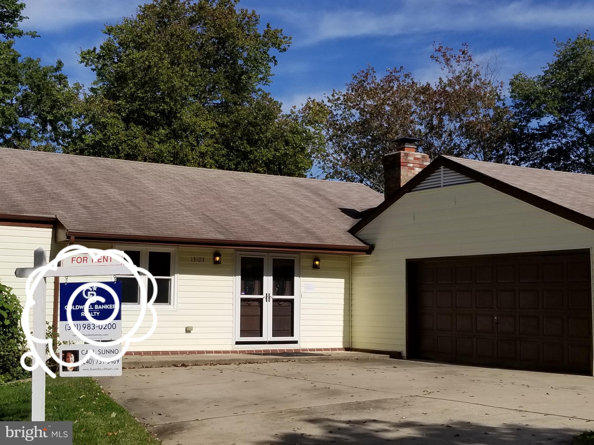 Amazing opportunity to rent this expansive single-family home in Laurel MD. Close to all major commuter routes, public transportation and ICC 200, this house has 5 Bedrooms and 3 full baths. The main level has 3 bedrooms, with a primary and hall bath. The primary bathroom has a soak in tub and shower stall. The main level open floor plan is an entertainer's dream. Living and dining room flow into the kitchen area with a family room and a wood burning fireplace. The lower level has a self-contained in law or au pair suite with a kitchen, 2 bedrooms, full bathroom, and a separate entrance. The living area in the au pair suite is large enough to have both a living and dining room area, as well as storage and a wine cellar. There is ample parking with a 2-car garage and a generous parking pad for overflow parking. The house is located at the end of the cul de sac and has a yard with a deck, pond, and mature landscaping. Grow your fruits and vegetables as the owner has done. Pets are allowed on a case by case basis.