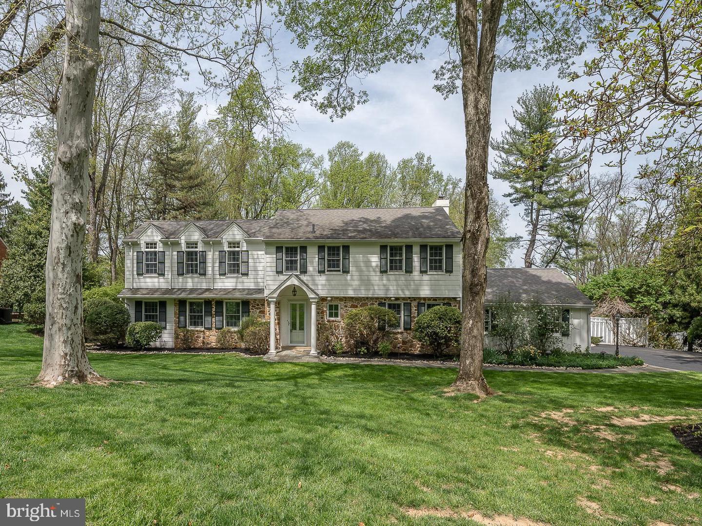 Spring is here and 586 Mountview Road is in full bloom for your buying pleasure! Beginning on Thursday, April 20, we welcome you to visit this exceptional home in the highly desirable Woodlea-Conestoga neighborhood and enjoy the many features you have dreamed about owning...a beautifully redesigned and skillfully executed custom fireside Kitchen, fireside Family Room and Breakfast Room addition and a recent handsome Main Bedroom and Bathroom and 2nd floor Laundry addition! 3 additional Bedrooms and 2 full Bathrooms complete the 2nd floor and a beautiful Living Room/fp, Dining Room, Den and Powder Room complement the 1st floor. The Basement is fully finished and holds another Laundry facility. Outside, the recently implemented hardscape is stunning! Stone retaining walls & flagstone terraces underpin a covered porch, while extending an invitation to grill and dine al fresco or relax in the 2nd level in cushioned comfort (outdoor furniture & firepit coffee table included)! The landscape provides total privacy on this .6-acre property! Except for the Main Bedroom, hardwood flooring is standard. Many of the described improvements were executed between 2009 and 2017. Additionally, specific attention was paid to mechanical and visual improvements, such as: 2 Propane tanks for fp’s; Generator; sump pumps; total Driveway; Roof; main OHW heater; HW heater for radiant floors in Kitchen/FR addition; GFCI’s throughout; Upgraded 200 AMP electric service; Solar Post and walkway lighting; Garage electric car charger (Porsche). Please see Seller’s Disclosure and Pillar& Post Home Inspection report for details. (Suggested repairs have been addressed.) You’ll LOVE living here!
