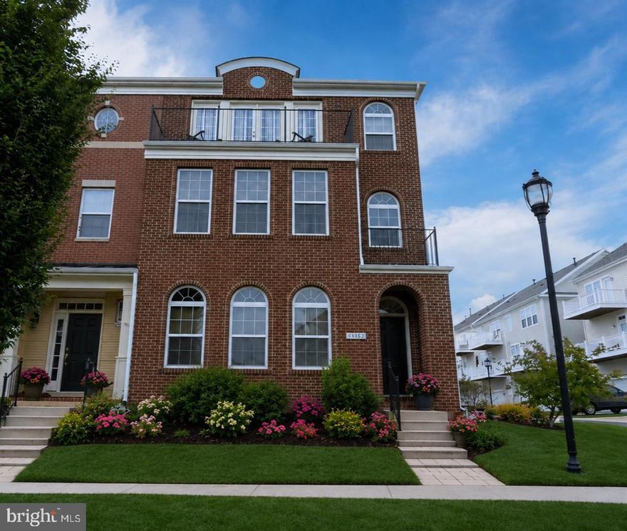 Nestled in the vibrant Lansdowne Town Center, this charming end-of-row - corner lot townhouse offers a perfect blend of modern comfort and classic Colonial architecture.  Home boast almost 3400 square feet of thoughtfully designed living space, featuring four spacious bedrooms and three and a half bathrooms, ideal for both relaxation and entertaining. Step inside to discover a warm and inviting interior adorned with elegant crown moldings and chair railings. The traditional floor plan seamlessly connects the dining and living areas, creating a cozy atmosphere for gatherings. The gourmet kitchen is a chef's dream, equipped with stainless steel appliances, upgraded granite countertops, and a generous island, perfect for meal prep or casual dining.. Enjoy the convenience of a large pantry and a breakfast area with a double sided gas fireplace that invites gatherings. The living room and formal dining area providing a focal point for both the living and dining spaces. Large windows throughout the home ensure an abundance of natural light, while the combination of hardwood, carpet, and ceramic tile flooring adds warmth and character. Outside, the corner lot offers a beautifully and fully maintained landscaping and yard by the HOA. Back yard features a deck and patio, perfect for outdoor entertaining or simply enjoying the serene views of the street and nearby golf course from your upper balcony. The community amenities are truly exceptional, including a clubhouse, exercise room, dog park, and a sparkling outdoor pool with attached spa,all designed to enhance your lifestyle. The clubhouse features a large party room for rental, dressing rooms for the pool and gym. Lansdowne Town Center is not just a place to live; it's a community that thrives on connection. With easy access to public transportation, parks, and walking paths, residents enjoy a lifestyle that encourages outdoor activities and social engagement. The neighborhood is known for its friendly atmosphere and well-maintained common areas, making it a delightful place to call home. The community also offers convenient access to shopping, dining, and essential services, making everyday life a breeze. Harris Teeter, CVS, Fords Fish, Twisted Cat Grill..  and a Starbucks are just a few of the walkable shopping available in the development. This home is more than just a property; it's a sanctuary where comfort meets community. Experience the best of Lansdowne living in this beautiful townhouse, where every detail has been designed with care and thoughtfulness.  The HOA fee includes your TV and internet.. its through comcast/Xfinity Fiber.. great connections and download speeds.. and its included in the HOA