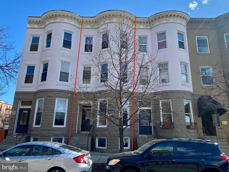 Looking to expand in Charles Village? Investment property available individually or as a package. Located near JHU campus. Potential for rental upside. Also zoned for commercial office.  This building is currently leased at $2575/mo.