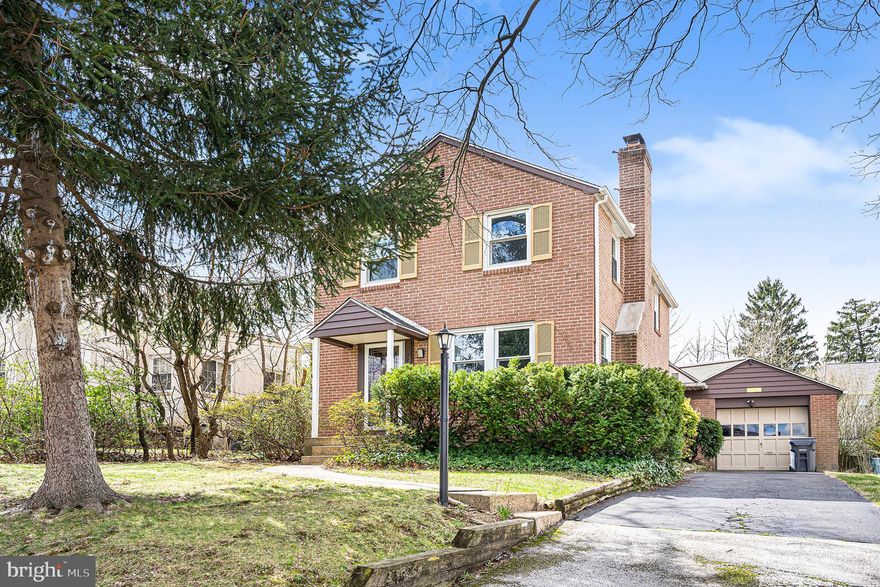 If you Treasure Tradition, you will enjoy this lovingly maintained and updated  3-4 bedroom brick colonial home located on a charming street amongst other traditional homes and in walking distance to the elementary school,  minutes away from the Mall and Abington Hospital/Medical Center.  As you enter into this lovely home you will see the sparkling hardwood floors, a wood burning fireplace with stone hearth, a coat closet and freshly painted t/o. The new windows,  new roof, new gas heating system are all a plus!! The formal dining room is adjacent to the galley kitchen which has a 4 burner range with oven, a S/Steel range hood that exhausts outside, a S/steel deep sink with a casement window above it, wood cabinets, gas 4 burner gas range with oven, g/d, dishwasher, refrigerator. The kitchen is open to the family room/inlaw suite with bathroom and great closet space with a door which leads you out to a  one car garage and long driveway for approximately 3-4 cars. On the second floor there are three nice bedrooms and a refurbished hall bathroom.  The basement has a powder room, laundry room with utility sink. There is plenty of room to play or BBQ with friends in the level backyard with trees for privacy.  Don't miss out on this wonderful home!