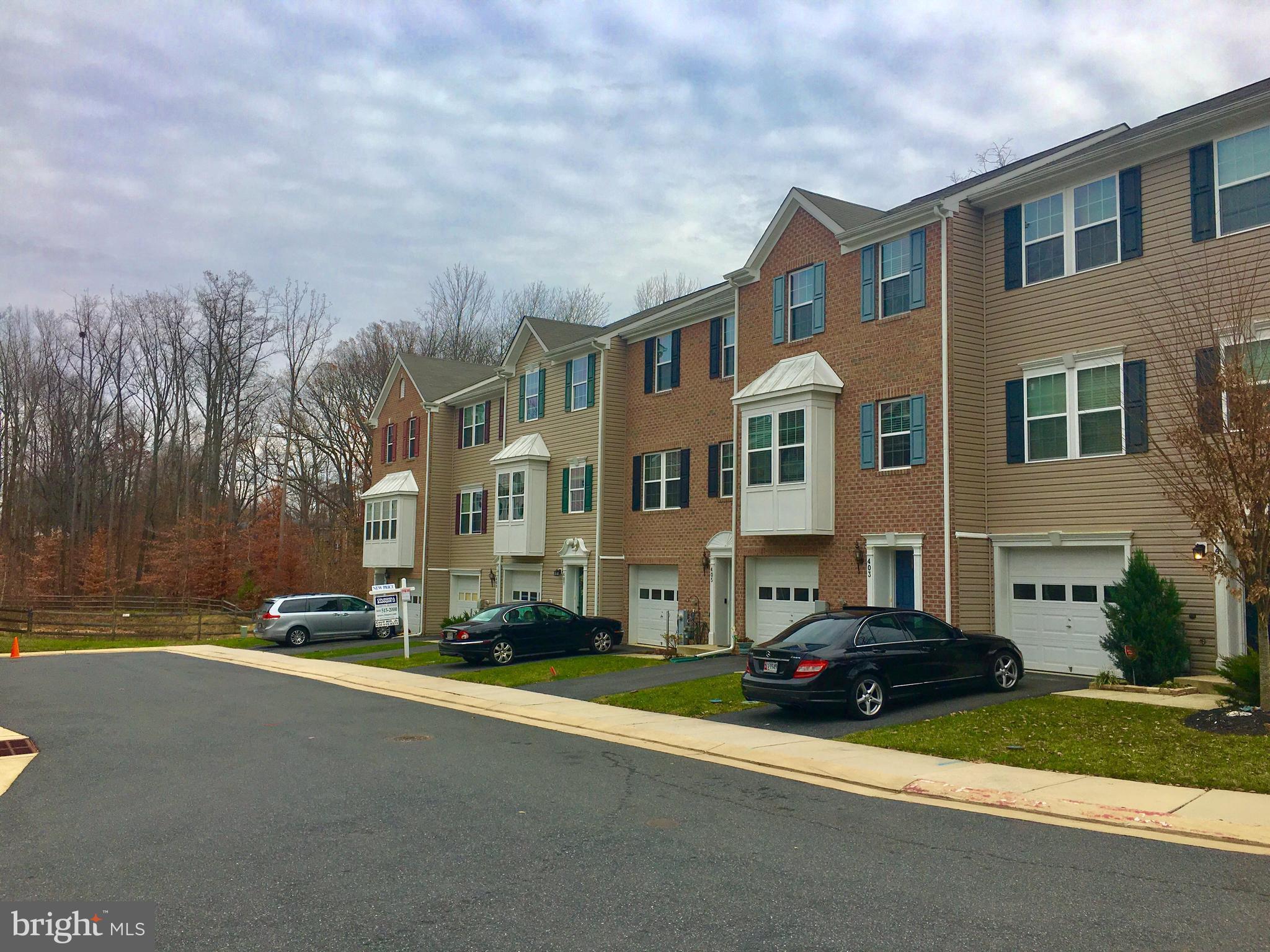 Beautiful Townhome/Condo w/garage, attractive gable roof in front, box bay window, 3 finished levels, & 3 sty bump out. Turn-key condition. Spacious Kitchen w/ 42" cabinets, recessed lights, & island. Mstr BA w/ soaking tub, sep shower, & double sinks. Conv to downtown Bel Air. Short stroll to Independent Brewery & Ma & Pa Trail.