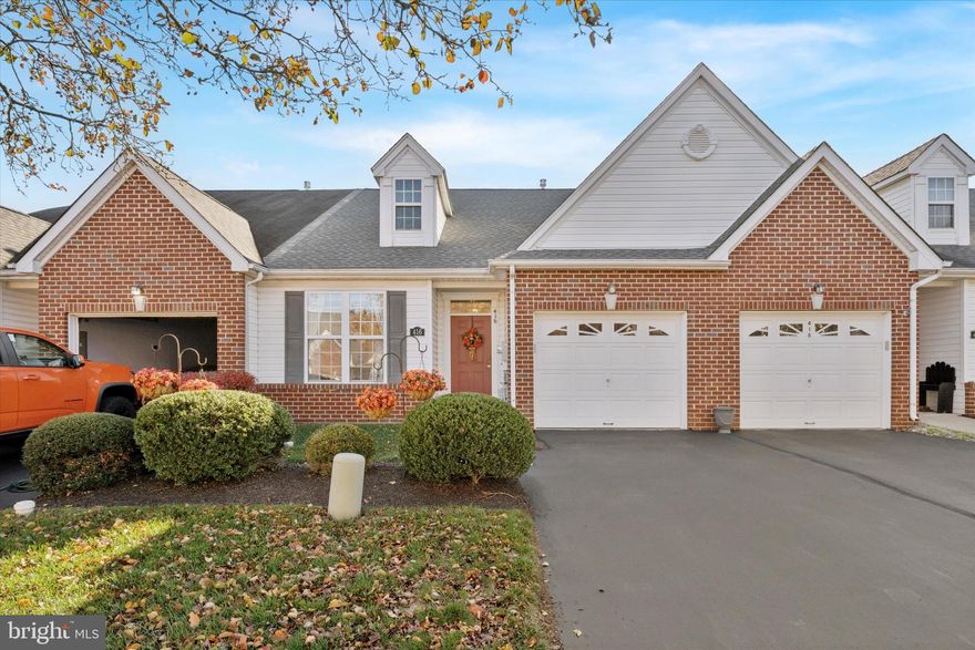 Welcome to Salford Mill – 
Step into elegance and easy living in this beautiful home nestled in the sought-after 55+ active adult community of Salford Mill. This beautifully maintained 2-bedroom, 2.5-bath townhome offers first floor living, thoughtful upgrades, timeless style, and the convenience of low-maintenance living.
From the moment you enter the bright, welcoming foyer—accented by custom built-ins and upgraded moldings—you’ll appreciate the attention to detail throughout. Soaring 9-foot ceilings, recessed lighting, and rich crown moldings elevate the main level, creating a space that’s both refined and comfortable.
The heart of the home is the spacious eat-in kitchen, featuring 42" cabinetry, stainless steel appliances (refrigerator included), and a cozy breakfast area. The open-concept dining room boasts elegant wainscoting and crown molding, seamlessly flowing into the inviting living room with access to your private rear patio—perfect for morning coffee or an evening glass of wine.
Your main-floor primary suite is a true retreat, complete with a large walk-in closet and a beautifully updated bath offering a double vanity and a spa-style stall shower with built-in seat. A convenient powder room/laundry combo and attached 1-car garage complete the first floor.
Upstairs, you’ll find a sun-filled second bedroom, a full hall bath, and generous storage space—ideal for guests, hobbies, or a home office.
For peace of mind, the roof and HVAC system were replaced just 3 years ago, making this home as move-in ready as it is charming.
Don’t miss this opportunity to live in a peaceful, well-maintained community close to everything you need—yet tucked away in a tranquil setting.
 Homes in Salford Mill don’t last long—schedule your private tour today and see why this one stands out from the rest!