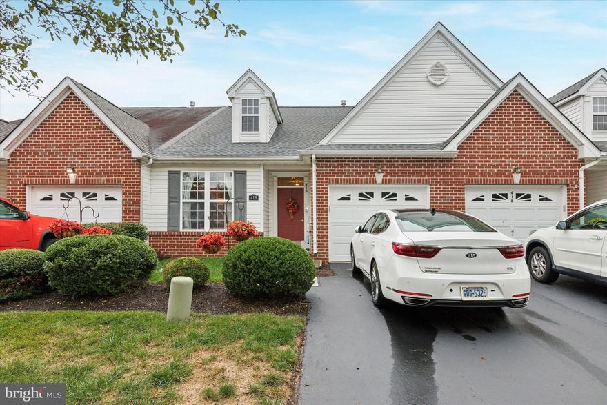 Welcome to Salford Mill – 
Step into elegance and easy living in this beautiful home nestled in the sought-after 55+ active adult community of Salford Mill. This beautifully maintained 2-bedroom, 2.5-bath townhome offers first floor living, thoughtful upgrades, timeless style, and the convenience of low-maintenance living.
From the moment you enter the bright, welcoming foyer—accented by custom built-ins and upgraded moldings—you’ll appreciate the attention to detail throughout. Soaring 9-foot ceilings, recessed lighting, and rich crown moldings elevate the main level, creating a space that’s both refined and comfortable.
The heart of the home is the spacious eat-in kitchen, featuring 42" cabinetry, stainless steel appliances (refrigerator included), and a cozy breakfast area. The open-concept dining room boasts elegant wainscoting and crown molding, seamlessly flowing into the inviting living room with access to your private rear patio—perfect for morning coffee or an evening glass of wine.
Your main-floor primary suite is a true retreat, complete with a large walk-in closet and a beautifully updated bath offering a double vanity and a spa-style stall shower with built-in seat. A convenient powder room/laundry combo and attached 1-car garage complete the first floor.
Upstairs, you’ll find a sun-filled second bedroom, a full hall bath, and generous storage space—ideal for guests, hobbies, or a home office.
For peace of mind, the roof and HVAC system were replaced just 3 years ago, making this home as move-in ready as it is charming.
Don’t miss this opportunity to live in a peaceful, well-maintained community close to everything you need—yet tucked away in a tranquil setting.
 Homes in Salford Mill don’t last long—schedule your private tour today and see why this one stands out from the rest!