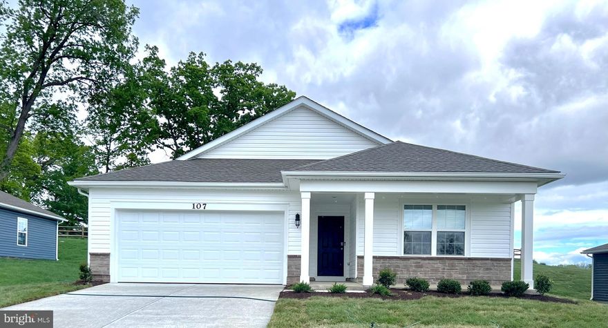 One level living in popular Magnolia Springs Community. This home features 4 bedrooms and 2 baths and a large 2 car garage! Great views from the front porch, where you can watch the sunrise over the mountains. This is home is one of several we have that back up the historic Belvedere Mansion Fully equipped gourmet kitchens with stainless steel appliances and white cabinets, 25 cu ft side by side refrigerator with in door water/ice, multi cycle dishwasher, disposal, range and microwave with Aristokraft kitchen cabinetry, LED work area kitchen lighting and granite countertops. America's "Smart Home Technology" featuring Quisys IQ HD touchscreen with camera, Wi-Fi video doorbell, Echo Dot speaker with Alexa, Z-Wave programmable theromstat, smart light switch and Keyless Entry front door lock with deadbolt, flat screen prewires with cat-6 outlets in owners suite and living area, and finally a Wi-Fi enabled garage door opener. LVP flooring on main level public areas, two panel interior doors with brushed nickel hardware, wall to wall carpeting in bedrooms, ceiling fan pre-wires, whole house window blinds throughout - ALL BRAND NEW AND ALL INCLUDED!!! Attractive low down payment financing programs available. Closing cost assistnace plus a RWC 10 year warranty. ACT NOW!