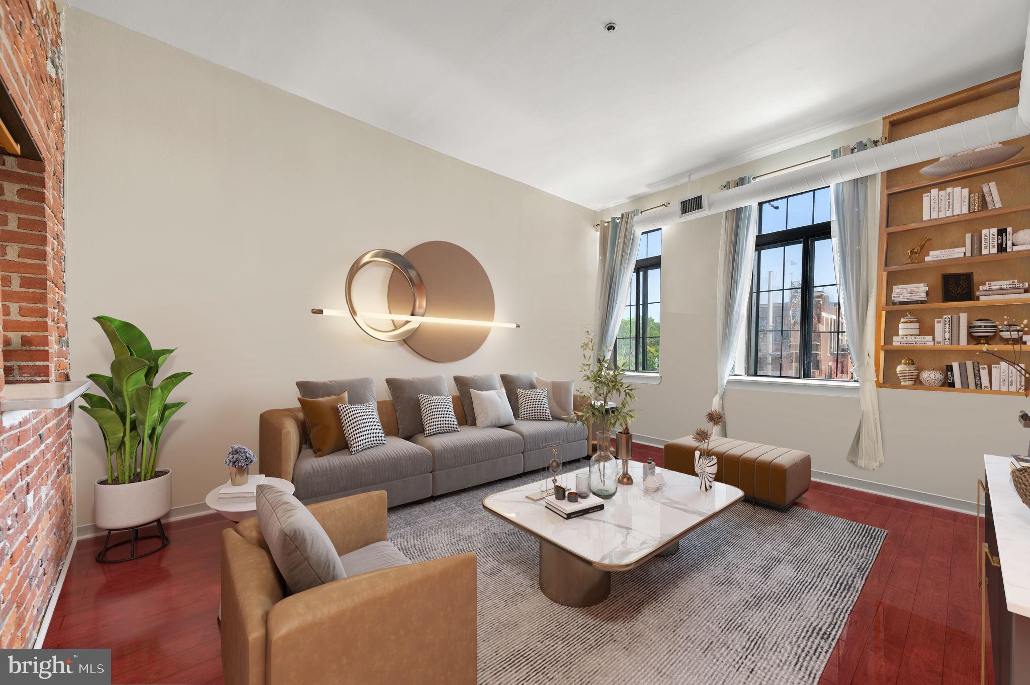 Here is your opportunity to live in one of the most sought after neighborhoods of Philadelphia. This newly renovated spacious 1 bedroom is located in Old City surrounded by art galleries, shops, cafes, and amazing restaurants. The WireWorks building stands timeless with its red brick exterior. The main entrance has a pristine kept garden terrace and covered walkway. Bright natural light illuminates the spacious living area and calls attention to the ultimate open floor plan that allows for plenty of options depending on your lifestyle. Design one large living area or designate space for a dining area - the opportunities are endless. The newly renovated kitchen overlooks the living space and features everything you need to prepare the perfect meal, including ample cabinet space, quartz countertops, and modern stainless steel amenities. The character of the residence continues into the bedroom, where elevated ceilings, tons of space, and beautiful natural light make this the ultimate retreat. (The virtual tour shows a corner screen from a previous tenant, which once removed opens up the bedroom space.) The bathroom is newly renovated, clean and contemporary, and includes a spacious vanity sink and shower. Just outside the bathroom is the brand new washer and dryer. The Condo has large windows allowing sunlight to flood the space highlighting the character of the exposed brick walls. The Wireworks provides secured entry off a private courtyard. Residents have a private driveway, perfect for loading and unloading. There is a parking garage across the street for a monthly fee or permit parking from the city for street parking at very low annual cost (consult PPA for details). Bike storage is available in the courtyard level as well as storage in the ceiling within the condo. Conveniently located just steps from Sassafras Market, Cafe Ole, Race Street Cafe and loads of unique restaurants, boutiques and art galleries. Stroll down to the exciting new attractions along the waterfront which include: Race Street Pier, Cherry Street Pier, Harbor Park, Blue Cross River Rink. Book your tour now as this chance to own in one of Philadelphia's most premier buildings will not be around for long! Please note, the HOA limits 1 pet per unit and a max of 60 pounds. Photos are from previous occupant and some photos are virtually staged. Home is rented until September 2026