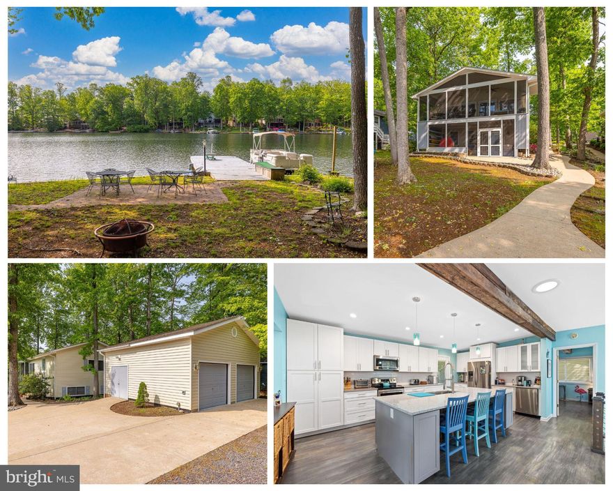 Welcome to your dream waterfront home in a serene gated community! This stunning property boasts 78 feet of prime waterfront, offering breathtaking views of the tranquil waters. With 4 bedrooms and 2 bathrooms, this home provides the perfect space for comfortable living.  NO FLOOD INSURANCE REQUIRED!

As you enter the home, you are greeted by an inviting open-plan living area that seamlessly blends the indoors with the outdoors. The expansive windows and glass doors showcase the magnificent views and allow natural light in.

The well-appointed kitchen features modern appliances and plenty of counter and storage space, making it a perfect space for cooking and entertaining. The dining area provides ample space for hosting formal dinners or casual gatherings with friends and family.

The home also features a 2-car detached garage, offering additional storage and parking space for your vehicles and other toys. The yard provides a serene setting to enjoy the waterfront views, and the private dock provides easy access to the water for all your aquatic activities.

This home offers the perfect blend of luxury, comfort, and tranquility, making it an ideal waterfront oasis for you and your loved ones. Don't miss this opportunity to own a piece of paradise!
There is a 30Amp RV plug on the front of the garage for plugging your RV in. 

Lake of the Woods is a gated community that is minutes from WalMart, Food Lion, CVS, dining and more.  Located approx. 15 miles west of Fredericksburg, east of Culpeper, and 65 miles from DC that offers a wealth of amenities for both land and lake lovers.  The “Lake Life” offers watersports such as waterskiing, wakeboarding, tubing, wake surfing, and hydrofoiling.  The “lake life” also boasts fishing, kayaking, sailing, paddle boarding, or simply floating and relaxing.  We also have ample things for the land lover.  Pickelball, tennis, volleyball, baseball, soft ball, soccer, equestrian center, walking trails, and more, just to name a few.  Surrounded by Civil War battlefields and other historic sites. LOW is located 15 miles west of Fredericksburg and 18 miles east of Culpeper. Lake of the Woods covers approx 2600 acres with 4260 lots and 2 lakes in a gated community with 24 hour security, a Fire and Rescue squad, a waterfront clubhouse with bar and dining areas, 2 pools, 5 park/playground areas , 8 beaches, a wedding venue, golf course clubhouse at our 18 hole PGA golf course, community center, walking trails, picnic and common areas, and so so so much more!  Come see for yourself why so many people Live, Love, Low!  NOTE: YOU MUST BE WITH A REALTOR IN ORDER TO GAIN ACCESS TO THIS GATED COMMUNITY UNLESS YOU ARE COMING TO AN OPEN HOUSE.