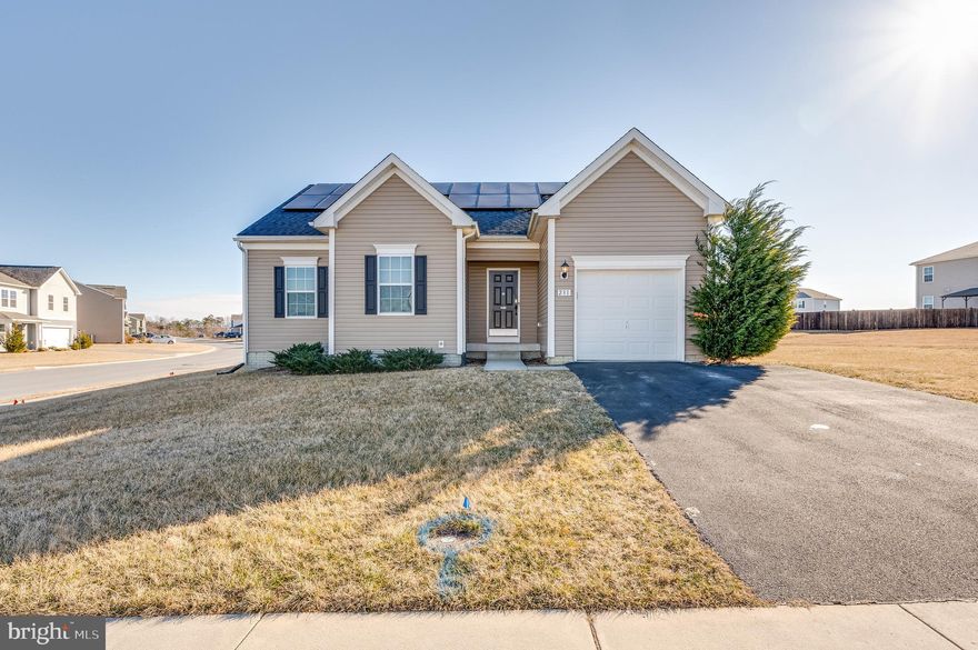 Move in ready 3BR 2BA Rancher with full partially finished basement.  Corner lot with rear deck. Kitchen with island and dining area; spacious family room; primary bedroom with full bath and walk in closet. Must see! **Solar Panels financing transfers**