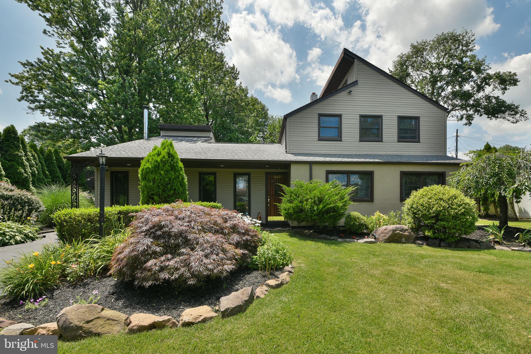 Welcome to 607 Cembra Ct, a spacious 4-bedroom, 2-bathroom home tucked away in a quiet cul-de-sac in Lower Southampton Township. With over 2,050 sq ft of living space across two levels and a wooded backdrop, this home offers both comfort and privacy. Inside, you'll find an eat-in kitchen, a convenient laundry/mud room, a cozy family room with a brick wood-burning stove, and a main floor laundry area. The kitchen features newer cabinetry, granite countertops, and radiant heated tile flooring for added comfort. Both bathrooms have been recently remodeled and include radiant heated floors for a luxurious touch.
The primary suite includes a walk-in closet, while skylights throughout the home bring in abundant natural light. Additional highlights include ceiling fans, a dishwasher, disposal, and included washer, dryer, and refrigerator.Step outside to enjoy the deck, porch, and shed—all surrounded by mature trees that create a peaceful, natural setting. Conveniently located near shopping, dining, and major commuter routes, this well-maintained property is ready to welcome its next owner.