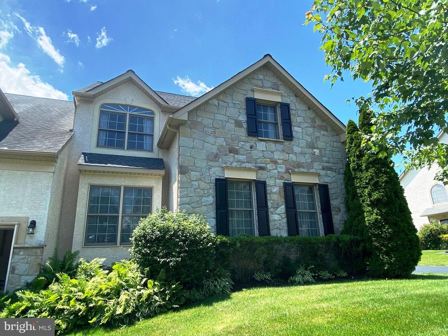 Move in ready, immaculate, 3 bedroom/ 3.5 Bath expanded end-unit in the Chase at Malvern Hunt and award winning Great Valley School District! All hardwood floors (carpet only on stairs & landing), high ceilings and recessed lighting on all floors. Cozy up in the 2-story family room during cold winter nights in front of gas fireplace (with remote) or relax and read a book in the Living room. The spacious formal dining room and breakfast area with sitting nook are 2 great places to enjoy meals with friends & family.  In 2021 - all ceilings/walls/closets were all freshly painted; updated kitchen with Maple cabinets, granite countertops, center island, SS appliances-gas range; LG French door refrigerator w/filtered water; large deep kitchen sink with garbage disposal. Also, GE Profile SS double self-cleaning oven, Whirlpool microwave and dishwasher complete the kitchen. The Master BR has sitting rm/office area, his and hers walk-in closets, ceiling fan and recessed lighting. Dual sink master bath with Jacuzzi soaking tub. The other 2 Bed Rms have flush mount LED ceiling lights and double closets. NEW roof in 2018. The sellers also Finished the basement in 2011 for an additional  700 sqft of open living space including a Full bath with stall corner shower and single vanity. Ceramic floors, baseboard heating, dropped ceiling/recessed lights plus 2 built-in cabinets flanking a hidden queen murphy bed perfect for after watching movies from the extra-wide TV alcove. Extra storage closet under the stairs too. Wide flex space and 4 closed off storage areas in basement.  In 2020 they installed 2 NEW 75 gal hot water heaters.  All 3 storm doors in Main entrance and deck can lower half way to let fresh in air but not bugs.  The sellers have also had the stucco tested and repairs made. 4 Tennis/Pickleball courts have just been refinished and await your use. There are also tot lots, sidewalks and street lighting among the amenities of this beautiful community. Walk or ride your bike to the multi-use Chester Valley trail! Minutes from Exton Square Mall, Main Street at Exton, Wegmans, Septa Train Station, Rte 202 and the Rte 29 turnpike slip ramp. Nearby restaurants and shopping abound. Did I mention award winning Great Valley Schools? One year Home Warranty by 2-10.com for the buyer provided at settlement.  LG French door refrigerator, Maytag Neptune Drying Center and Samsung washer on first floor will convey. Showings start Thursday June 23rd.