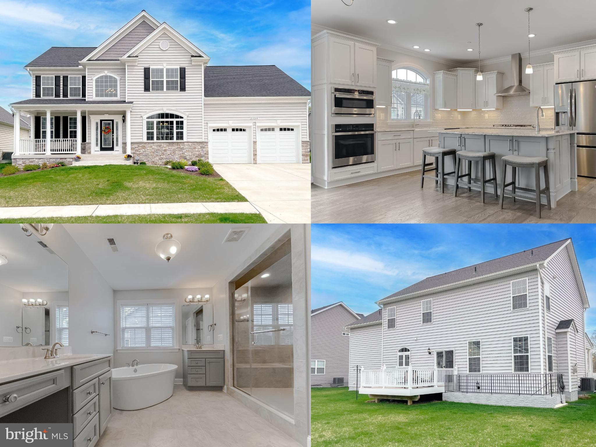 Welcome to this exceptionally upgraded Quality Built Homes Adelina model in the highly desirable Meadows at Town Run community in Leonardtown, Maryland. Built with nearly every available upgrade, this stunning home offers 5 bedrooms, 3.5 bathrooms, and nearly 3,800 square feet of finished living space, thoughtfully designed for comfort, function, and style.
You’ll immediately appreciate the expanded footprint, featuring both a 4-foot house extension and a 4-foot garage extension, providing larger living areas and an oversized garage perfect for storage, hobbies, or larger vehicles. The two-story foyer, coffered ceiling in the family room, and hardwood floors set the tone for quality and craftsmanship throughout. A private office with French doors is located on the main level, perfect for working from home or managing your household with ease. Off the kitchen, enjoy outdoor living on the 12x12 maintenance-free deck.
The gourmet kitchen is the heart of the home with granite countertops, decorative backsplash, a large center island with sink, stainless steel appliances, a pyramid range hood, a built-in wall oven, and a GE Advantium oven, which combines speed cooking, convection, and traditional oven capabilities. Ample cabinet space and an open layout make it perfect for both hosting and daily use.
Upstairs, the primary suite serves as a luxurious retreat, featuring three closets—two of which are spacious walk-ins—and a spa-inspired en-suite bath. The bathroom showcases Quality Built Homes’ Signature Deluxe Shower, tiled from floor to ceiling, with dual showerheads (one fixed, one handheld), a built-in seat, ledge, shelf, two recessed lights, and a frameless glass door. A soaking tub and separate vanities complete the experience. Three additional bedrooms and a full hall bath round out the upper level.
The finished basement, built with 9-foot walls, includes a fifth bedroom with a walk-in closet, full bath, wet bar, and a spacious recreation area, perfect for guests, movie nights, or multigenerational living.
Located just minutes from downtown Leonardtown, PAX River Naval Base, local schools, dining, and shops, this home combines premium upgrades, generous space, and an ideal location, all in one beautiful package.