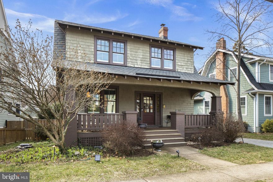 Classic Craftsman Bungalow beautifully enters the 21st century. The residence saw a complete renovation/addition (down to studs) in 2008 by Mickey Simpson Builders, Ltd., and offers 4-bedrooms, 3 full and 1 half bathrooms, with nearly 3,500 square feet of living space on 3-fully finished levels. The welcoming front porch allows connection to neighborhood, while rear terrace and entertaining spaces open from the back of the home. The interiors saw the professional attention of Liz Mearns of Image Designs - and the current decor showcases the spaces, light, and architectural details. Crossing the porch and threshold, one enters and enjoys the gorgeous light filtering into the spaces and onto the hardwood floors. The living room offers a gas-burning fireplace, and there's space for a home office at the front of the home. The heart of the home - the kitchen - is striking with it's shaker cherry cabinets, honed black granite, and prep area with display area across the rear windows. This is a working kitchen, with a 48-inch range, with griddle, and range hood. The island provides ample seating for meals or entertaining. As we ascend the staircase we find a large primary suite at the rear of the home, with dual vanities, oversized shower and water closet. The walk-in closet provide ample space for clothing purchases. The upper level also offers two additional bedrooms which share the hall bath (also providing dual vanities and separate water closet). A wonderful addition is the upper level laundry space. Descending to the lower level, we find a large storage space, room for exercise equipment, a family room space, a full bathroom, and a flex space . The space opens seamlessly to the yard - making it a wonderful 2nd home office, guest room or au pair suite.  The detached garage is currently utilized as storage and outdoor entertaining space.  There is a car charger accessible from the driveway for your electric car. The home provides the perfect backdrop for the story of your life - and opens to the urban neighborhood of Clarendon and all the shops (from coffee to grocery, to include Trader Joe's and Whole Foods), eateries, with the easy convenience of proximity to Metro (.3 to Clarendon Metro) and Washington, DC (museums) and the region's airports (wherever your travels take you). The urban neighborhood of Lyon Village in Clarendon also offers a park with tennis & basketball courts, playground, and water/splash feature.