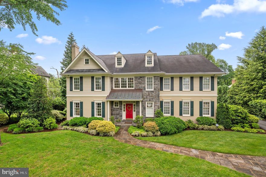 Welcome to this gracious home, where you’ll admire the thoughtfully-designed floor plan ready for your entertaining needs and the comforts of everyday life.  Replete with custom details and warm finishes, this sun-filled home is lovely inside and out.  Entering the two-story foyer, you’ll appreciate the site-finished hardwood floors and views through the many windows.  A handsome living room with gas fireplace and generous dining room are elegant spaces.  Moving to the rear of the home, you’ll find the inviting kitchen and family room, accented by built-in shelving and columns.  The eat-in kitchen is a chef’s dream, featuring extensive cherry cabinetry with glass-accented displays, an oversized island with breakfast bar, granite counters, and stainless steel appliances, plus a professional six-burner propane cooktop, Sub Zero refrigerator, double wall ovens, and sizeable walk-in pantry with custom organization system and second fridge.  A wet bar with wine fridge and icemaker, and a butler’s pantry provide flexibility for entertaining.  Sliding doors lead to the deck and private patio; surrounded by lush landscaping and fountain for ambiance, this is the ideal place to relax and dine under the stars, and the level yard is the perfect backdrop for endless activities.  The appealing family room will become your favorite place to gather; numerous windows bring the outside in and a gas fireplace adds to the charm.  A home office is highlighted by additional custom Amish-built bookcases and French doors.  Upstairs, the primary suite is expansive, with a gas fireplace and sitting area, dressing area and large walk-in closet with custom organization system.  Retreat to the sumptuous ensuite bath, outfitted with dual vanities, shower and jetted tub.  Two ensuite bedrooms afford privacy for family or guests, and two additional bedrooms share a spacious hall bathroom.  For more flexible space, the finished basement with half bath provides ample room for whatever you need.  You’ll welcome the massive unfinished area, as well as several storage closets throughout the house and the unfinished, walk-up attic.  For added convenience and peace of mind, you’ll enjoy the 3-car garage, central vacuum system, and main level laundry with casual office at the rear stairs, plus a generator, and gutter guard system with lifetime warranty.  Just a short walk to the Daylesford train station, this stunning and meticulously-maintained home offers all you've been looking for!