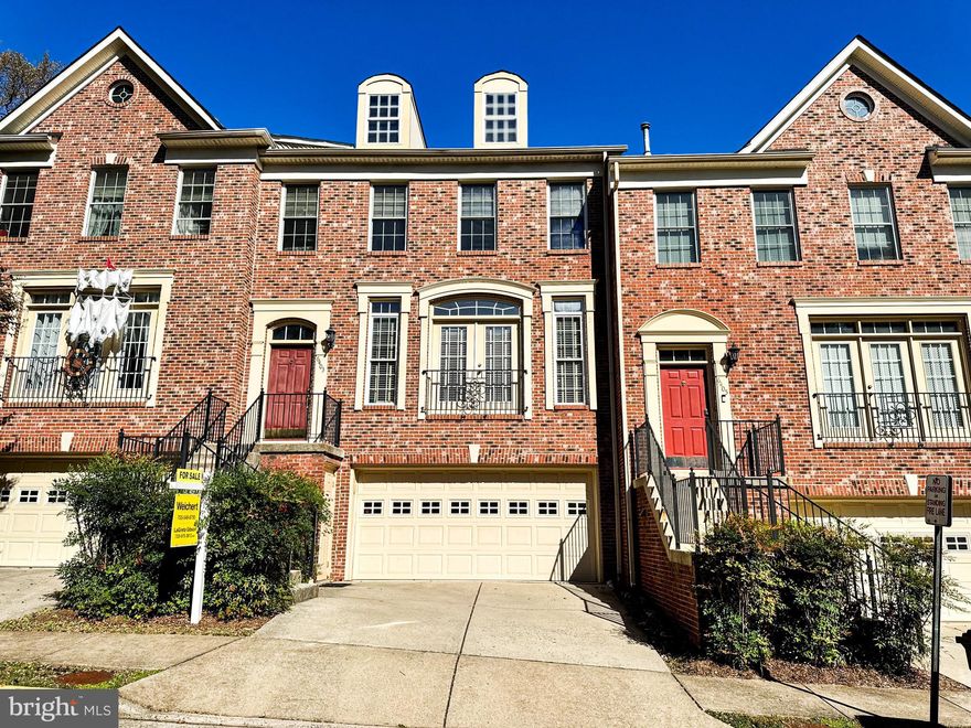 This Well Maintained Beautiful Spacious 3 Level Townhome with a 2 Car Garage is located in a cul-de-sac and features a huge living space with hardwood floors through-out.  The home has crown moldings, upgraded blinds, a huge living room, dining room, a gourmet kitchen with breakfast bar, an island all with granite countertops throughout, and lots of cabinet space. The kitchen also features a new state-of-the-art under cabinet glass hood vent, stainless steel appliances, and recessed lights.  The home has an upper deck right off the kitchen.  The family room is huge.  It has a cozy fireplace and a ceiling fan. The huge primary bedroom has a ceiling fan, a luxury bath with 2 vanities with sinks, a huge soaking tub, a separate shower, a large walk-in closet with shelves, and it has an additional closet, as well.  The second and third bedrooms are spacious, as well, and they both have ceiling fans.  The basement has a huge recreation room, a cozy fireplace, recessed lights, an additional bedroom, a full bathroom, and a mud room. The oversized 2 car garage has unbelievable storage space too.  THIS HOME IS A MUST SEE!  It  has unbelievable space through-out and it is minutes away from the VRE and the Metro.