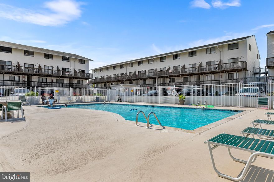 Experience coastal living at its best in this charming 1-bedroom, 1-bath condo at Jockey Beach Club PH 03, ideally located in desirable North Ocean City just steps from the Atlantic. The open-concept living area allows the kitchen and living room to flow seamlessly, creating a relaxed space for everyday living or entertaining after a day at the beach. A private balcony extends the living space outdoors, perfect for enjoying ocean breezes and sunset skies. The spacious bedroom and full bath are thoughtfully designed for comfort, while in-unit laundry adds everyday convenience. Residents enjoy resort-style amenities including a seasonal outdoor pool, sundeck, and outdoor shower. Just a short stroll away are Ocean City’s wide sandy beaches and Northside Park, offering playgrounds, sports courts, picnic areas, and year-round events like summer fireworks and Winterfest of Lights. Shopping, dining, and entertainment are close by, with local favorites such as Starbucks, Quiet Storm, Tailchasers, and boardwalk classics nearby. Easy access to Route US-50 and local bus routes connects you to Berlin, Rehoboth, and the greater Eastern Shore. With its prime location, coastal lifestyle, and strong rental potential, this condo is the perfect beach retreat or investment opportunity.